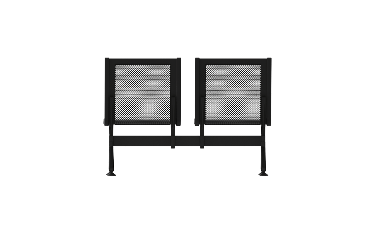 STEEL İkili Terminal Bekleme Kolsuz | Kompakt Mesh İkili Terminal Koltuğu | Gasell