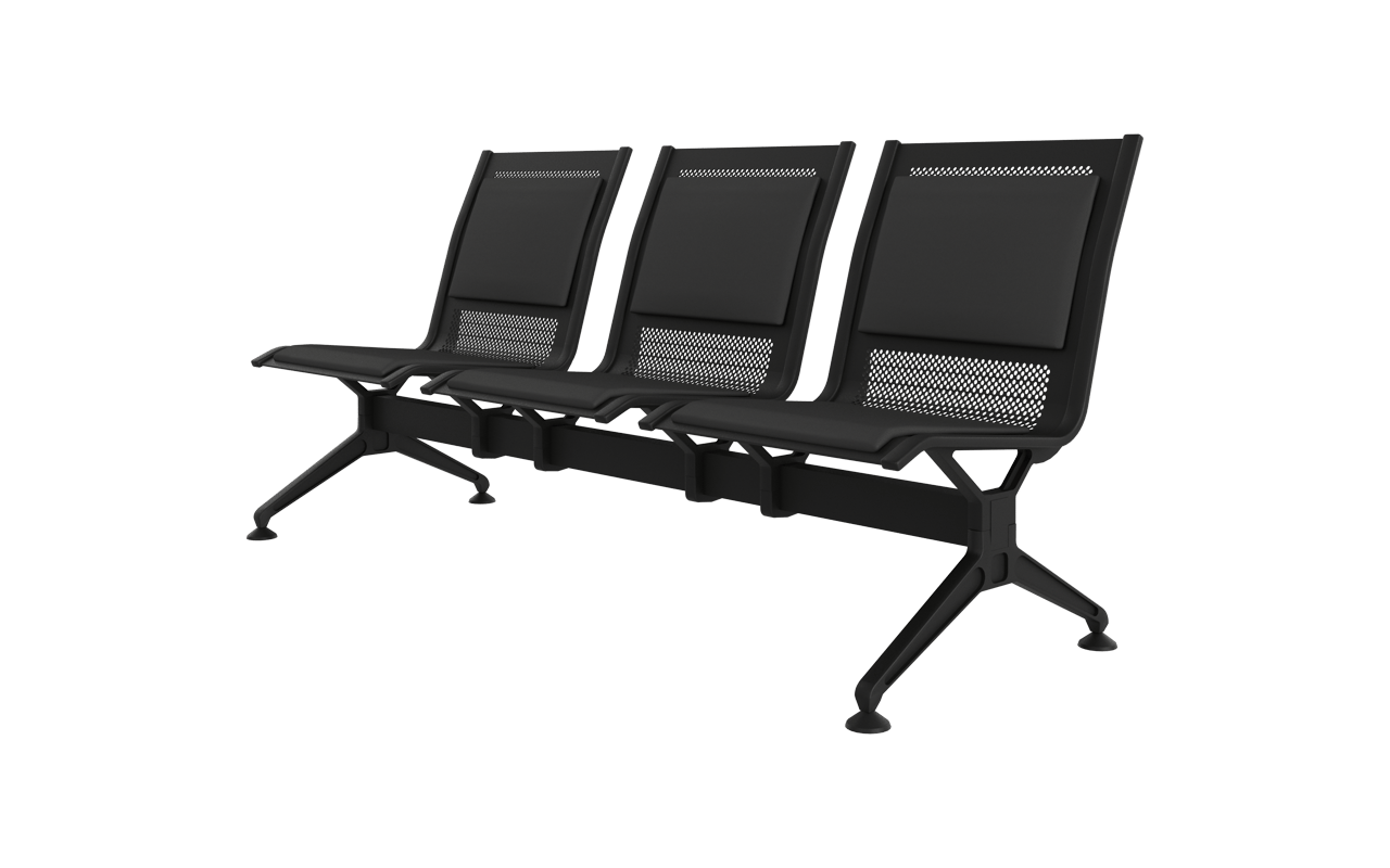 STEEL SOFT Üçlü Terminal Bekleme Kolsuz | Gasell