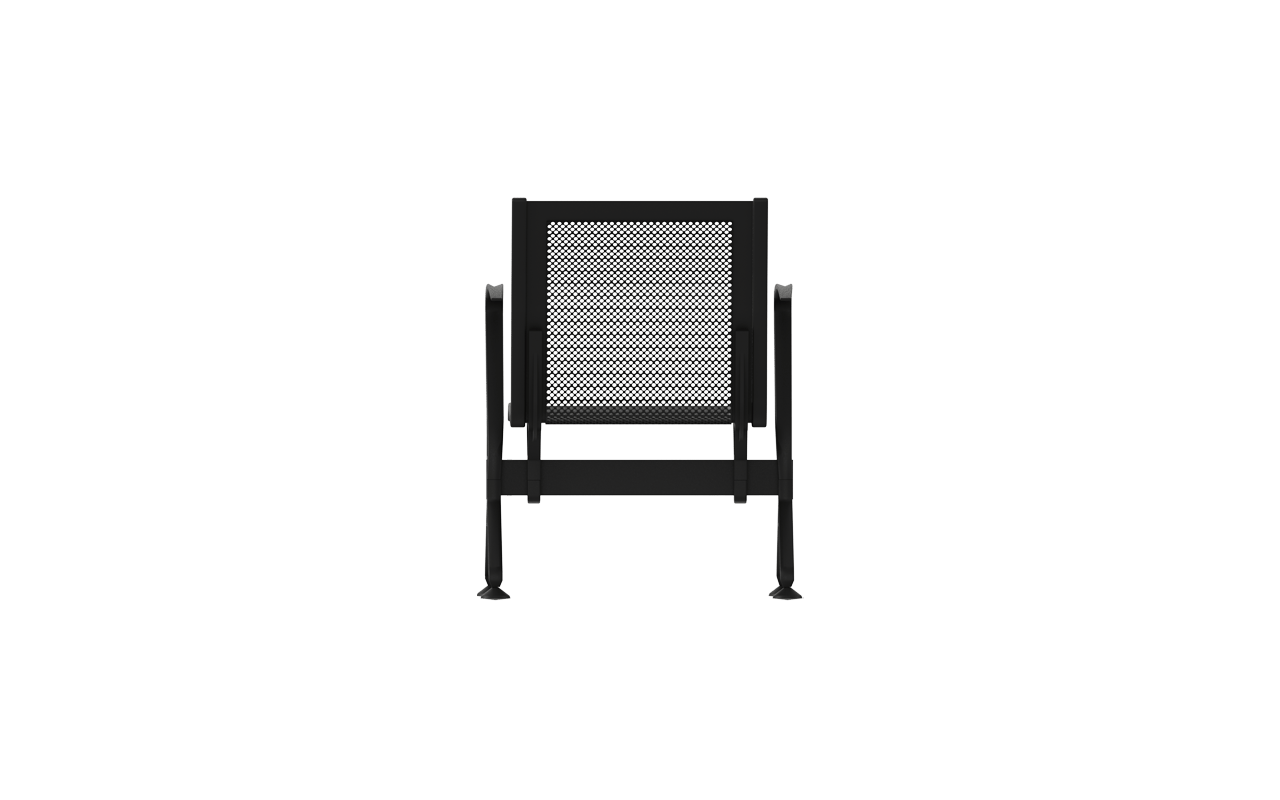STEEL Tekli Terminal Bekleme Kollu | Mesh Terminal Koltuğu | Gasell