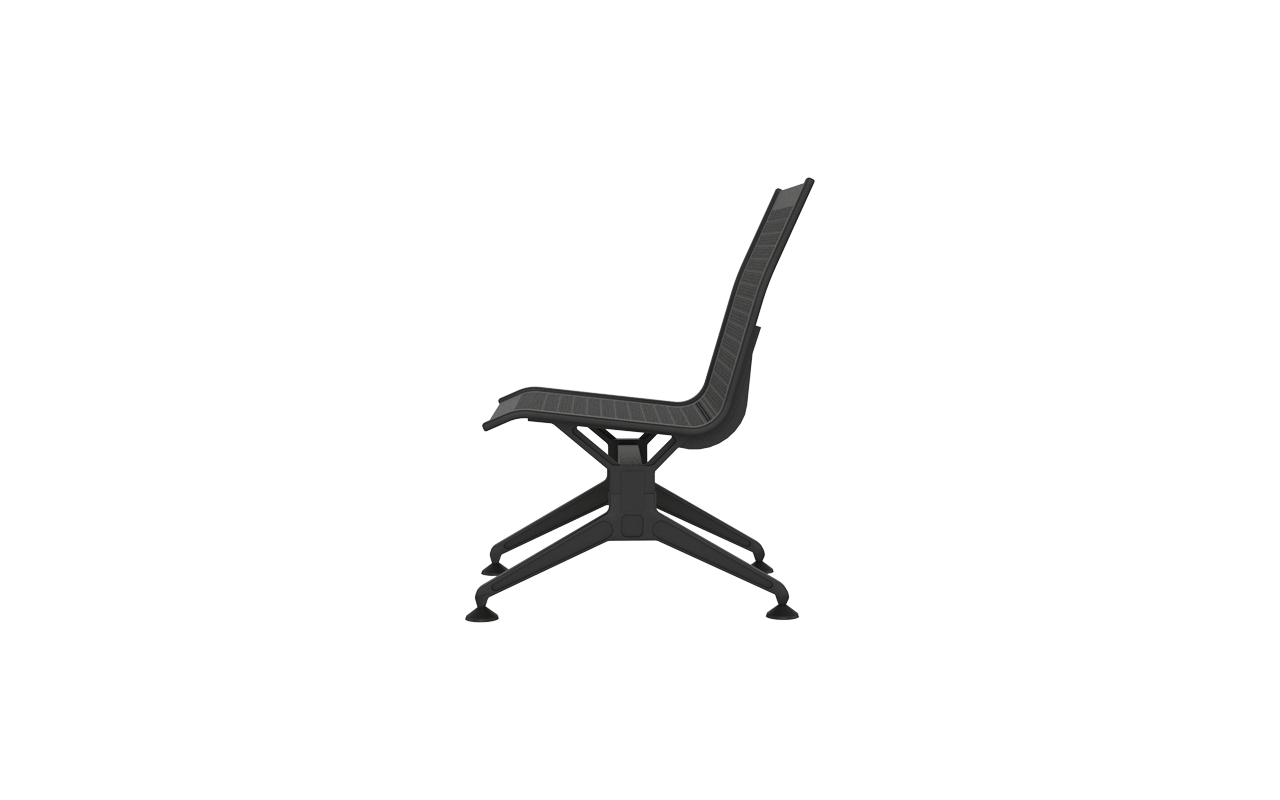 STEEL Tekli Terminal Bekleme Kolsuz | Ultra Kompakt Mesh Terminal Koltuğu | Gasell