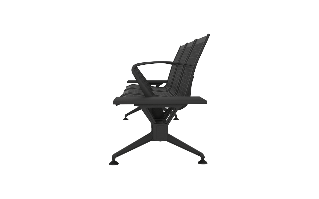 STEEL Üçlü Terminal Bekleme Ara Kollu Yan Sehpalı | Mega Premium Terminal Koltuğu | Gasell