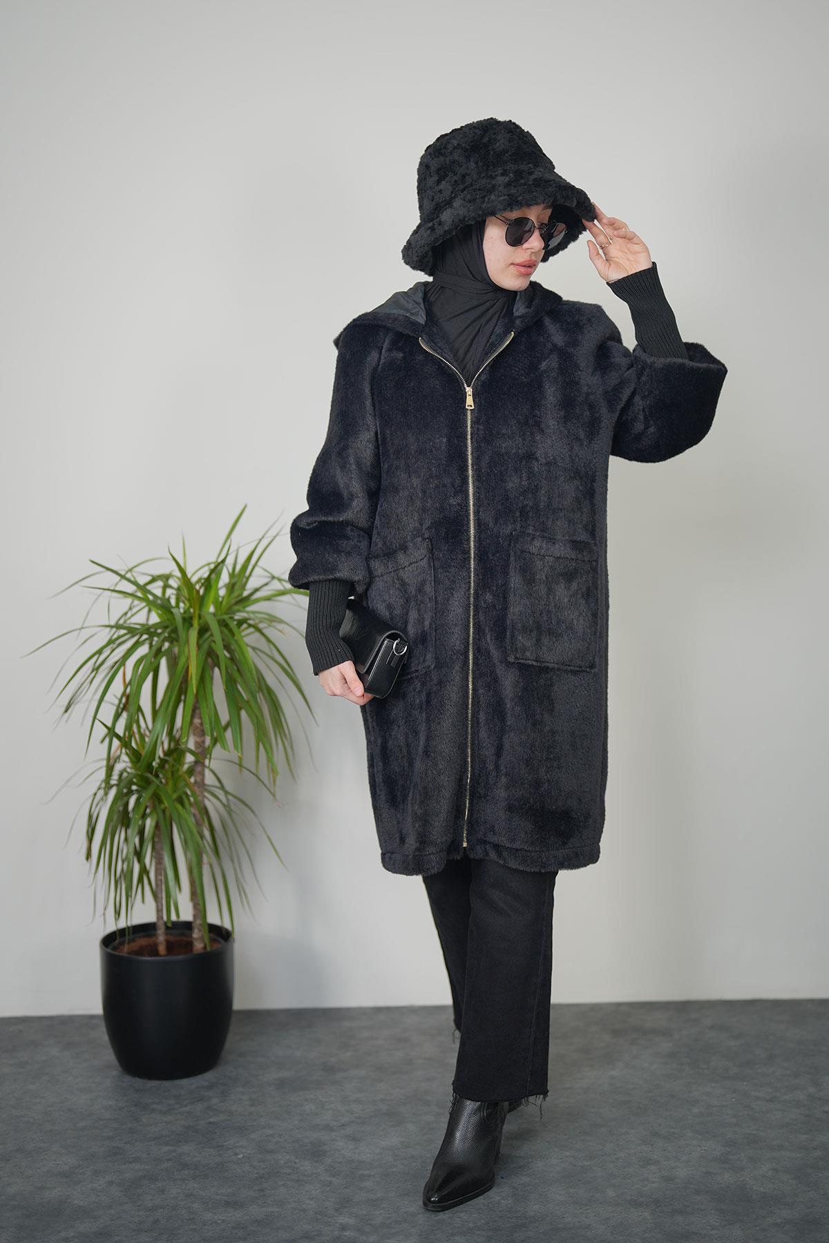 Angora Cepli Kaban - Siyah