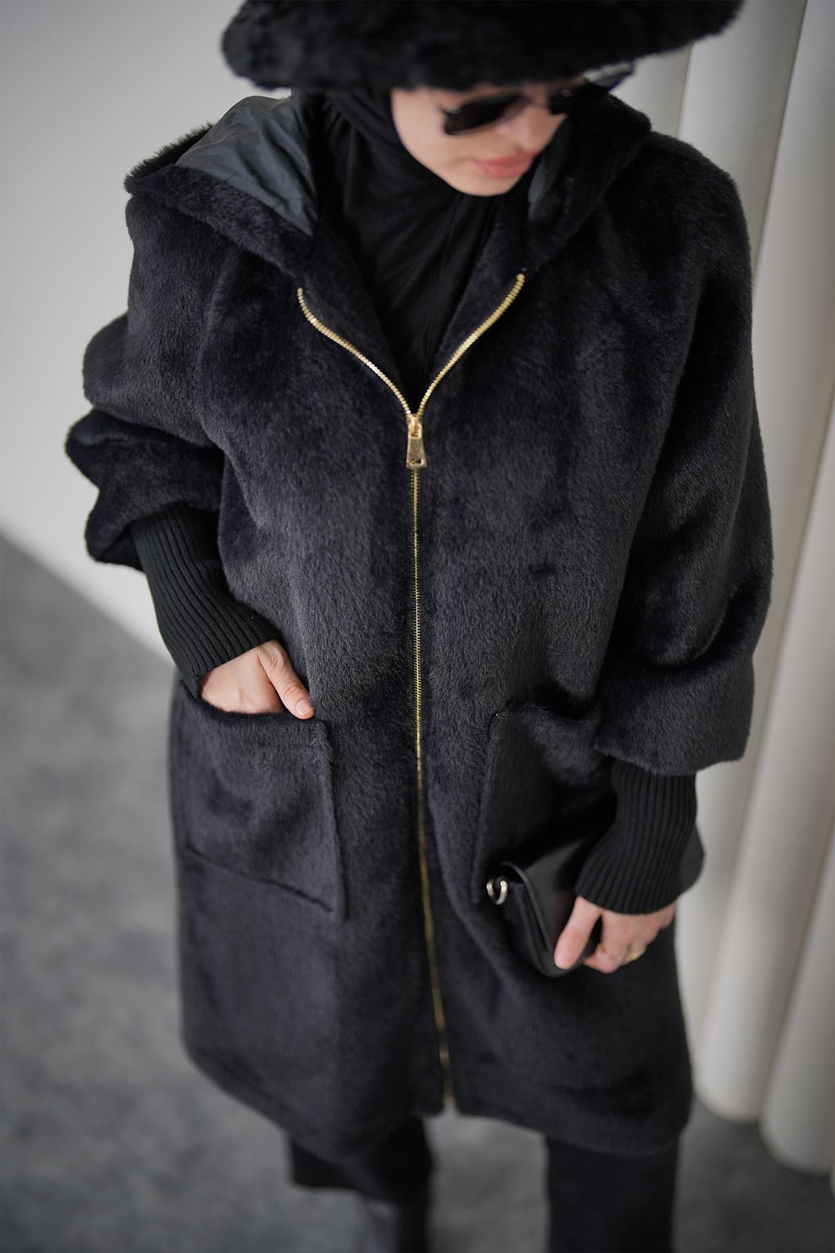 Angora Cepli Kaban - Siyah