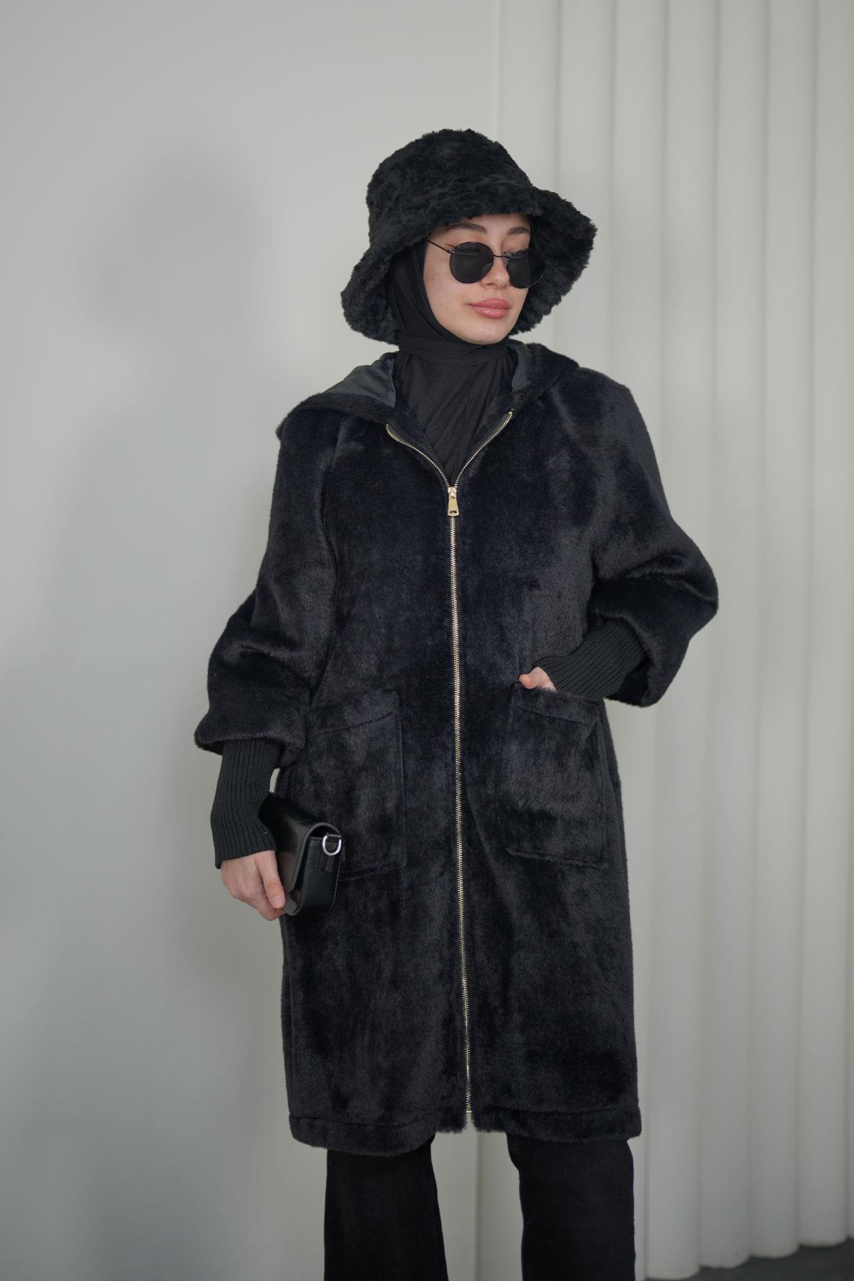 Angora Cepli Kaban - Siyah