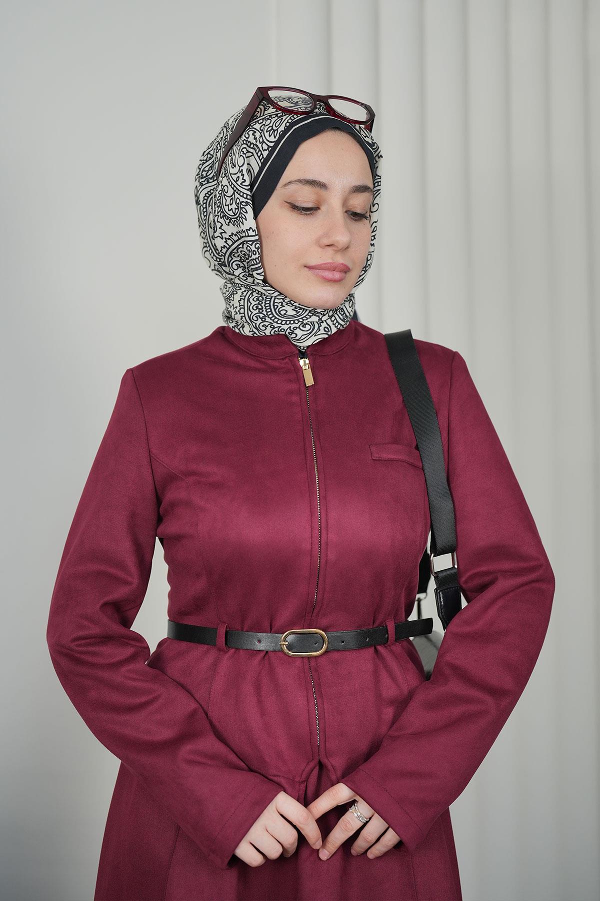 Kemerli Etekli Takım - Bordo