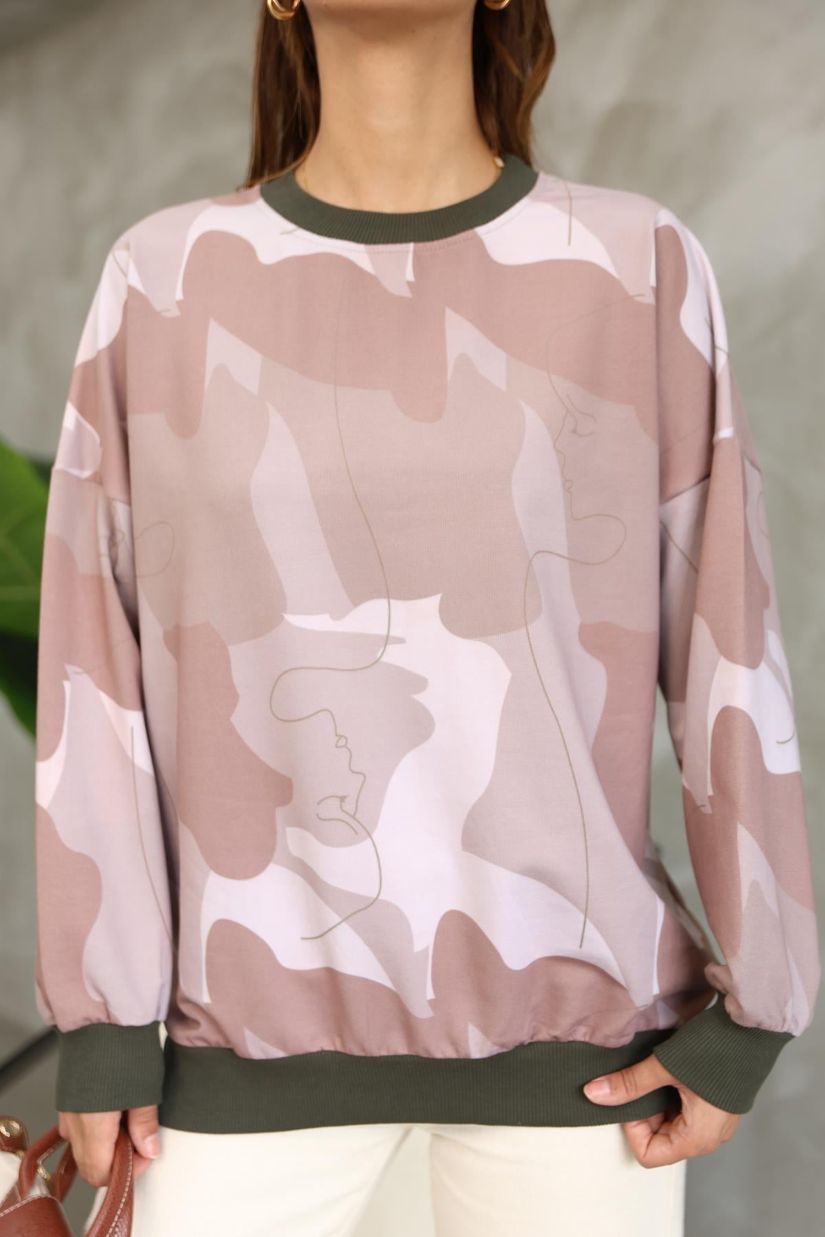 DİGİTAL BASKILI OVERSİZE SWEATSHIRT 25521