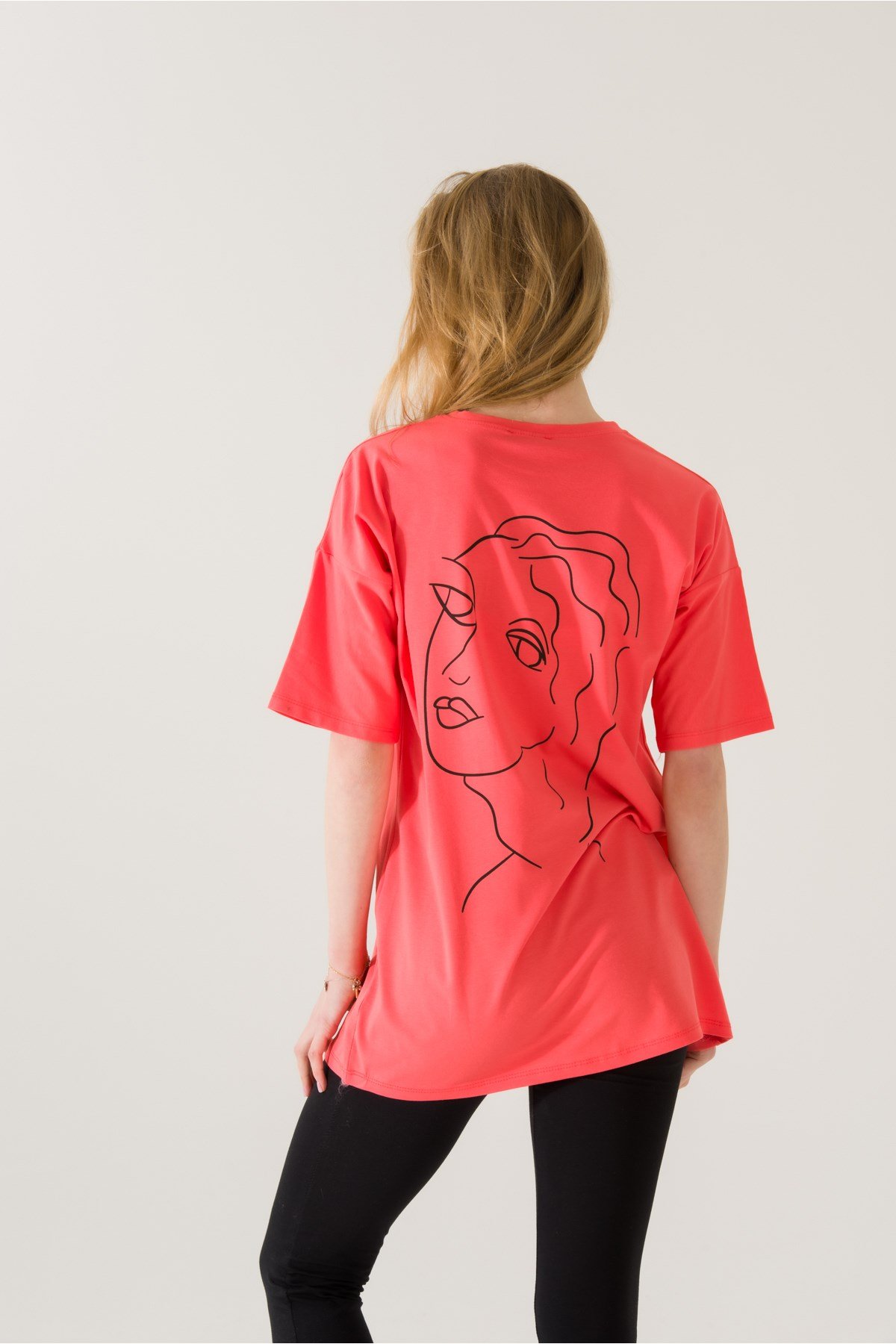 Kadın Come Find Fuşya Baskılı T-shirt 21014 Fuşya