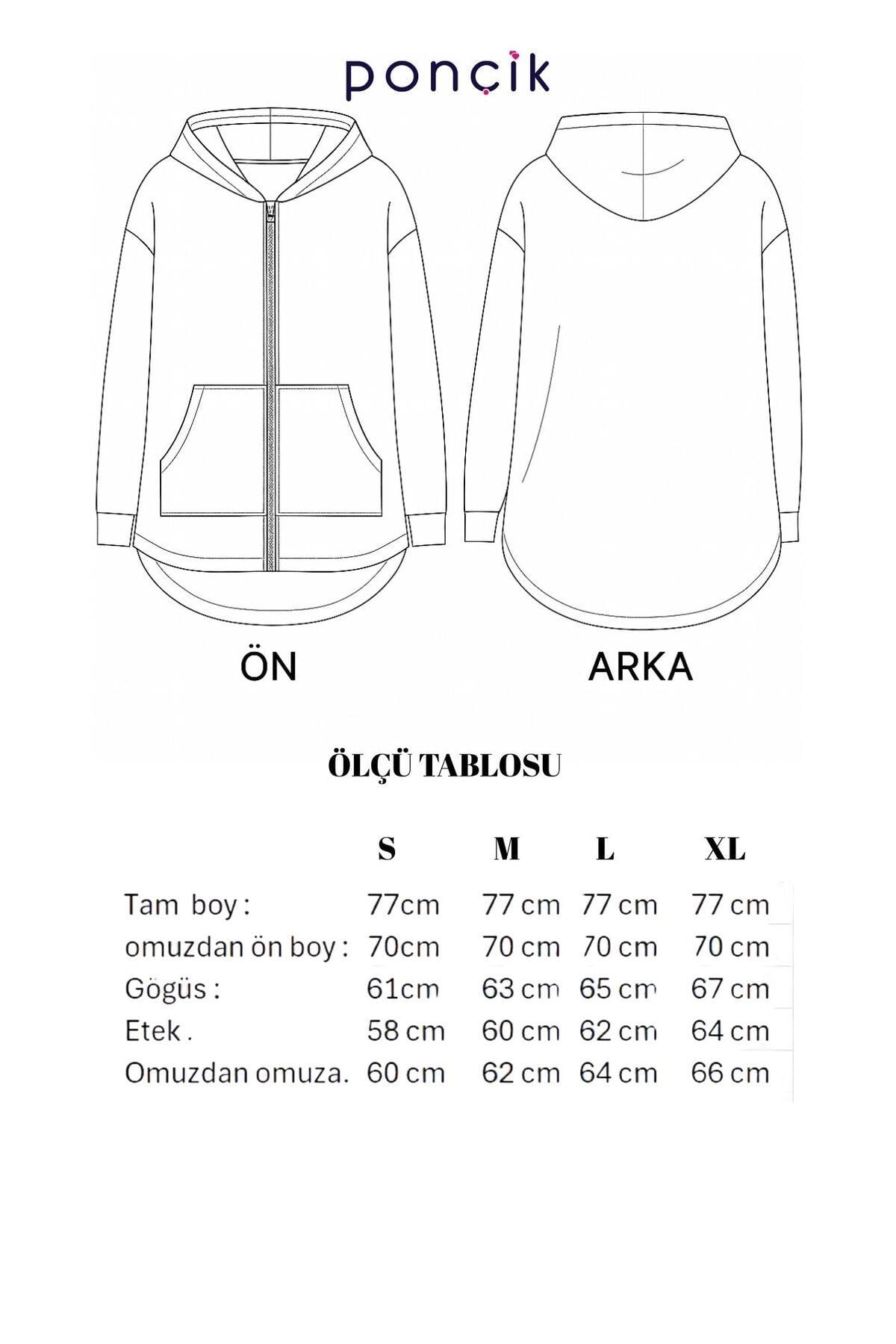 Kadın Oversize Fermuarlı Sweatshirt 25518