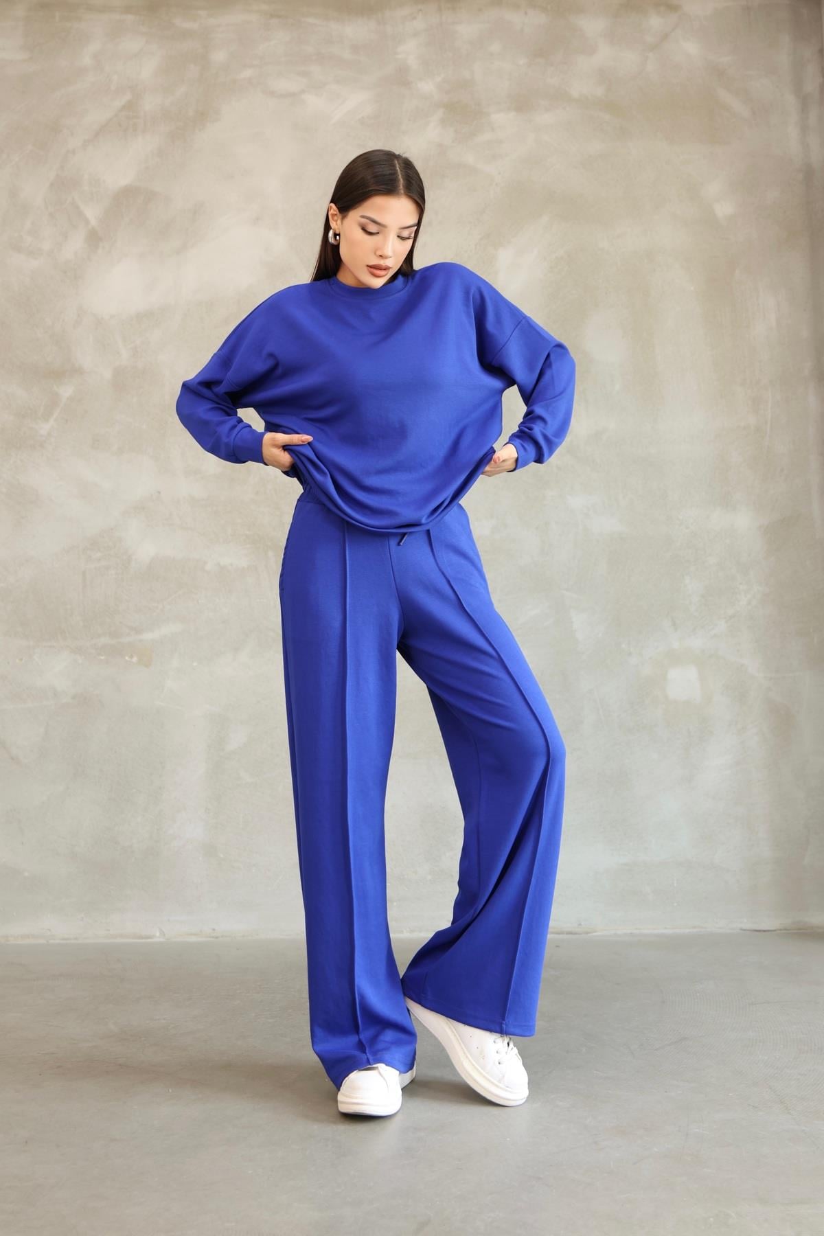 modal oyso kumaş eşofman takımı oversize rahat kalıp 24588