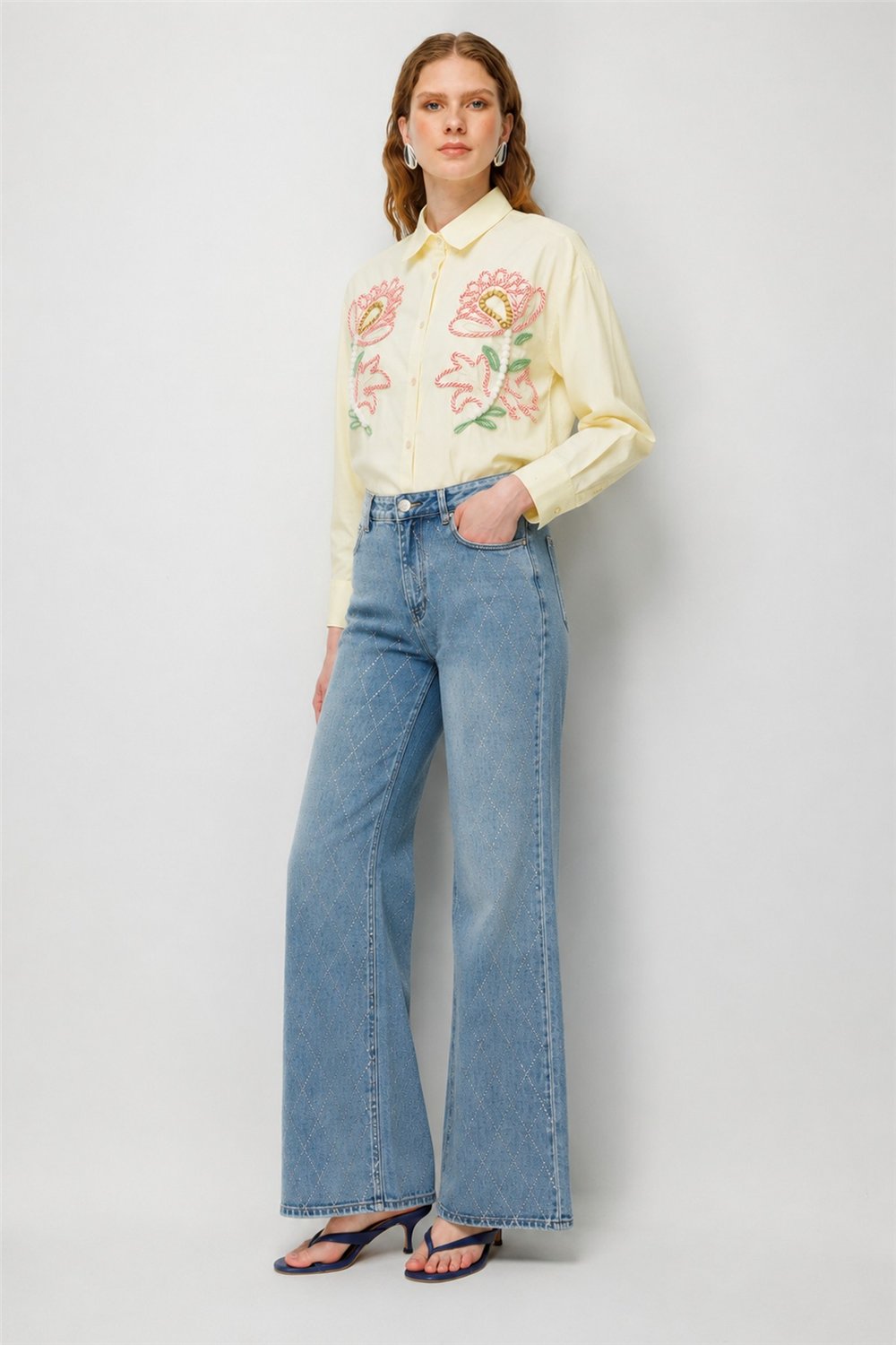 Ghisa 3611P8081 Kadın Cep Detaylı Denim Pantolon