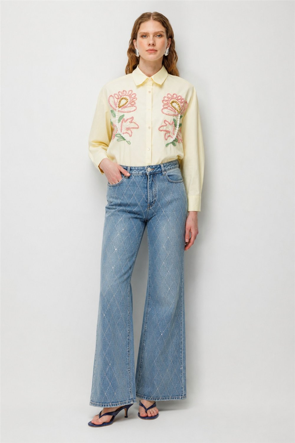 Ghisa 3611P8081 Kadın Cep Detaylı Denim Pantolon