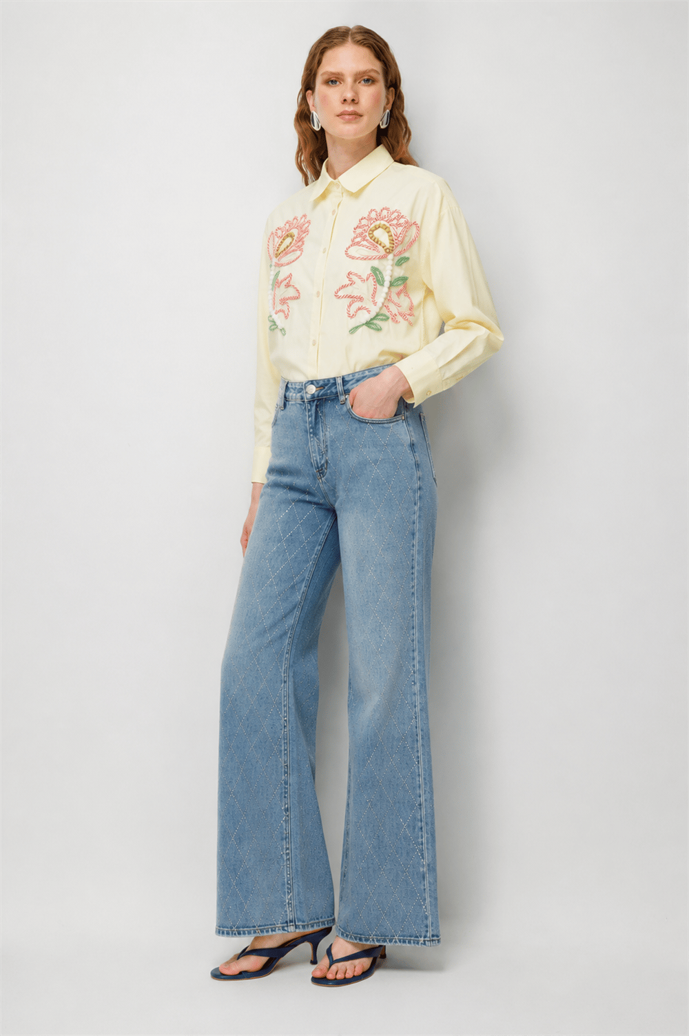 Ghisa 3611P8081 Kadın Cep Detaylı Denim Pantolon