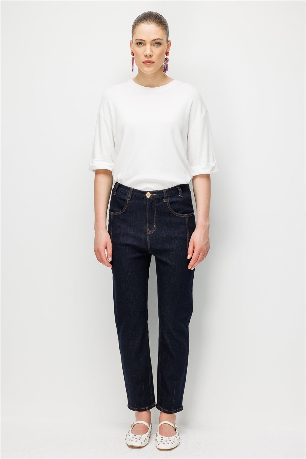 Ghisa 3611P8082 Kadın Cep Detaylı Denim Pantolon