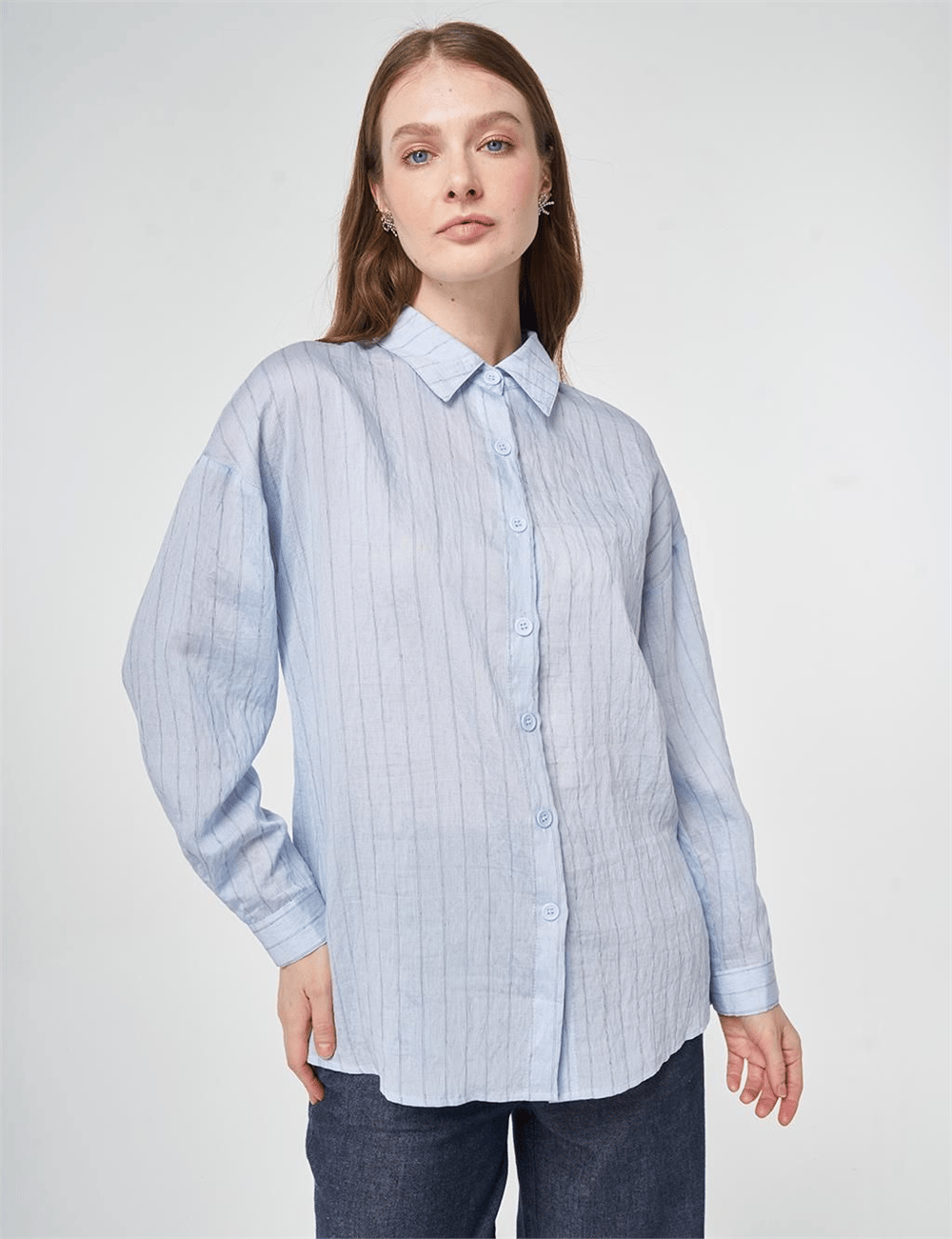 Kayra KA-B26-21051 Kadın Çizgili Tunik