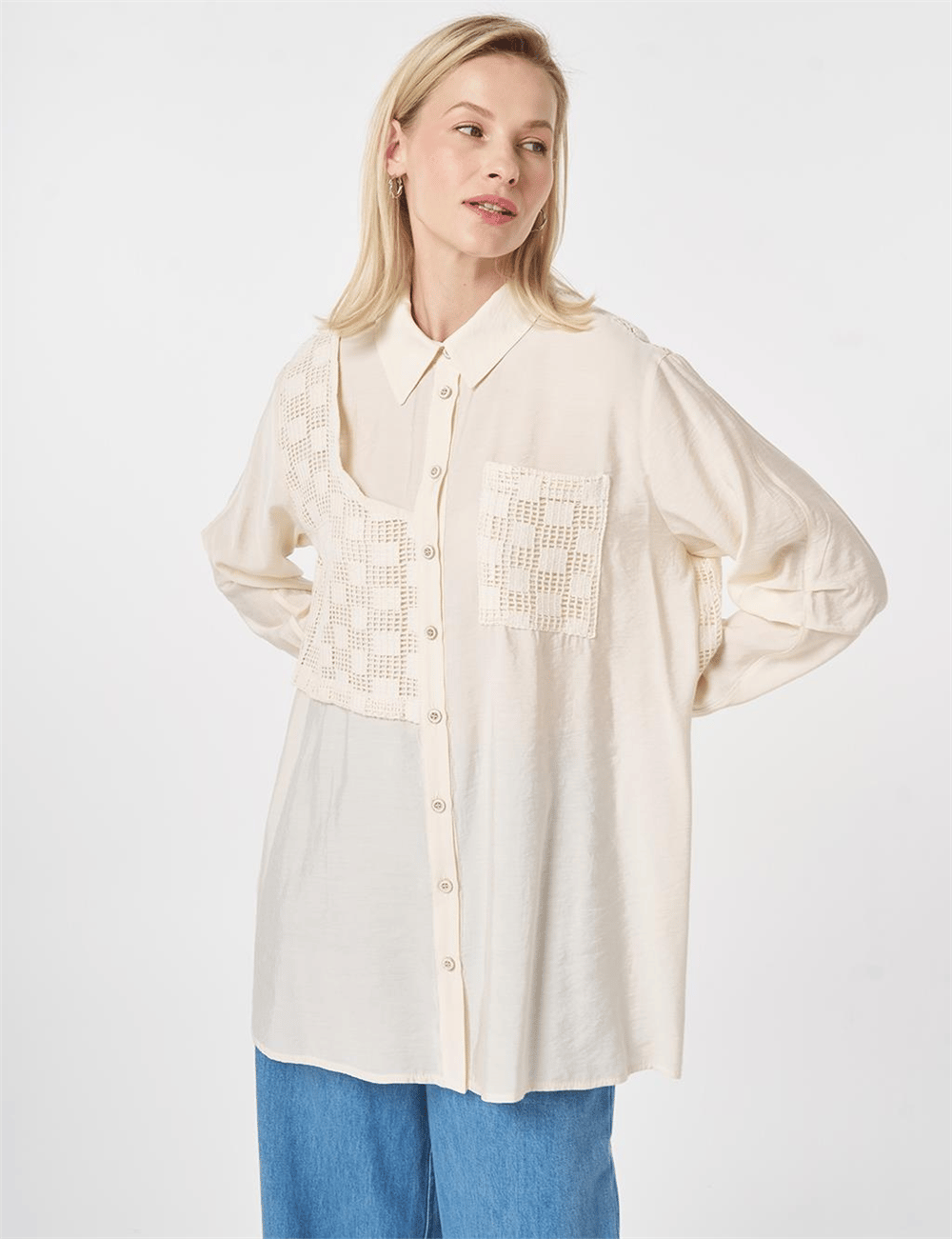 Kayra KA-B26-21191 Kadın Örgü Detaylı Tunik