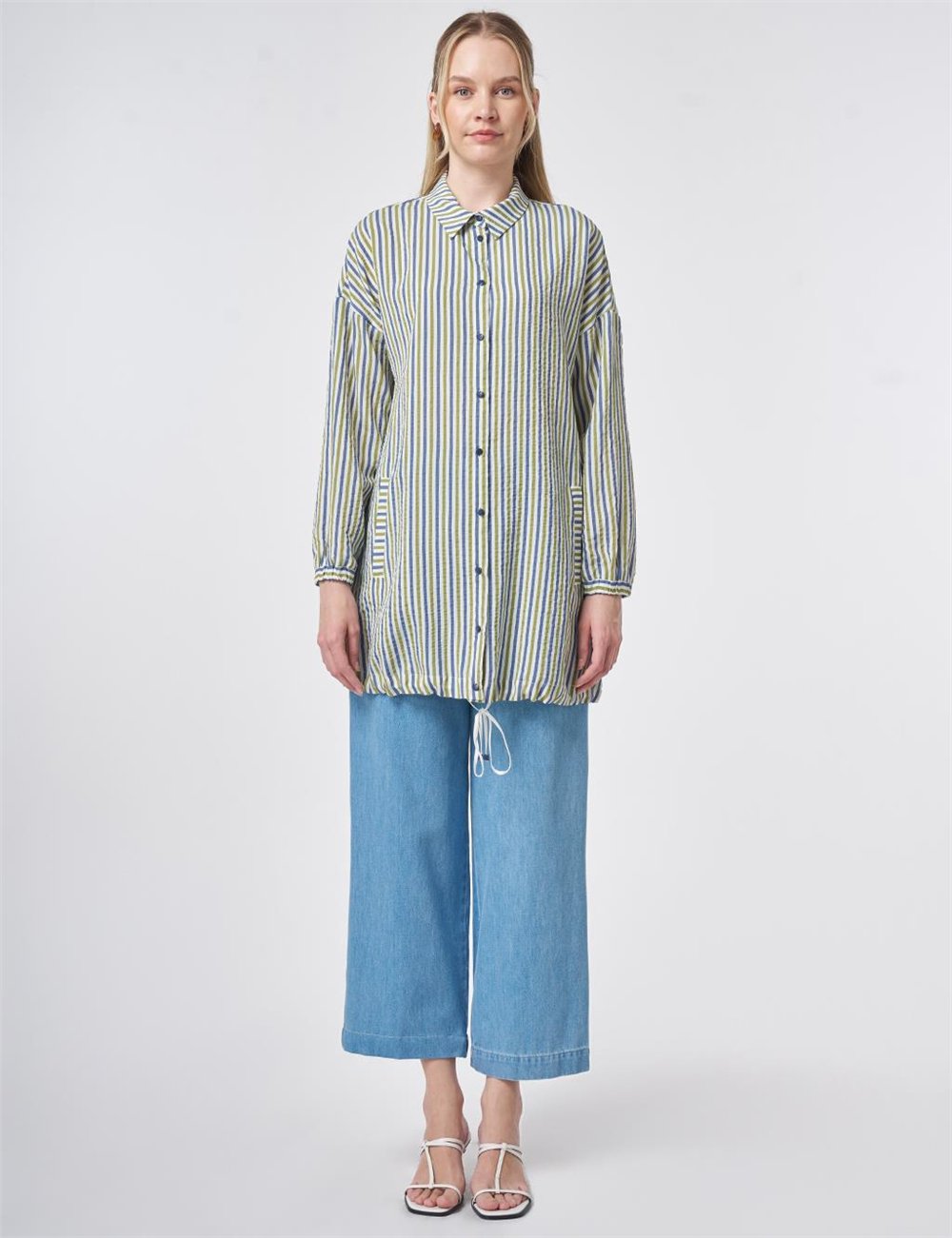 Kayra KY-B26-71018 Kadın Çizgili Bluz