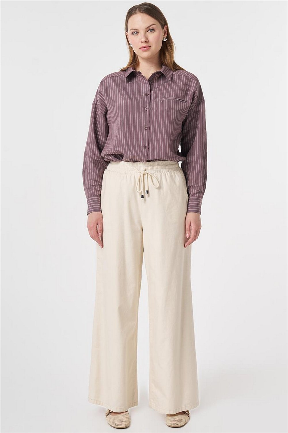 Kayra KY-B26-79050 Kadın Beli Lastikli Pantolon