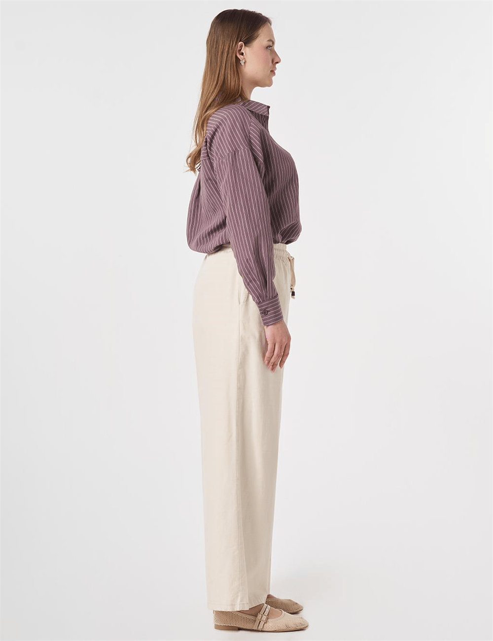 Kayra KY-B26-79050 Kadın Beli Lastikli Pantolon