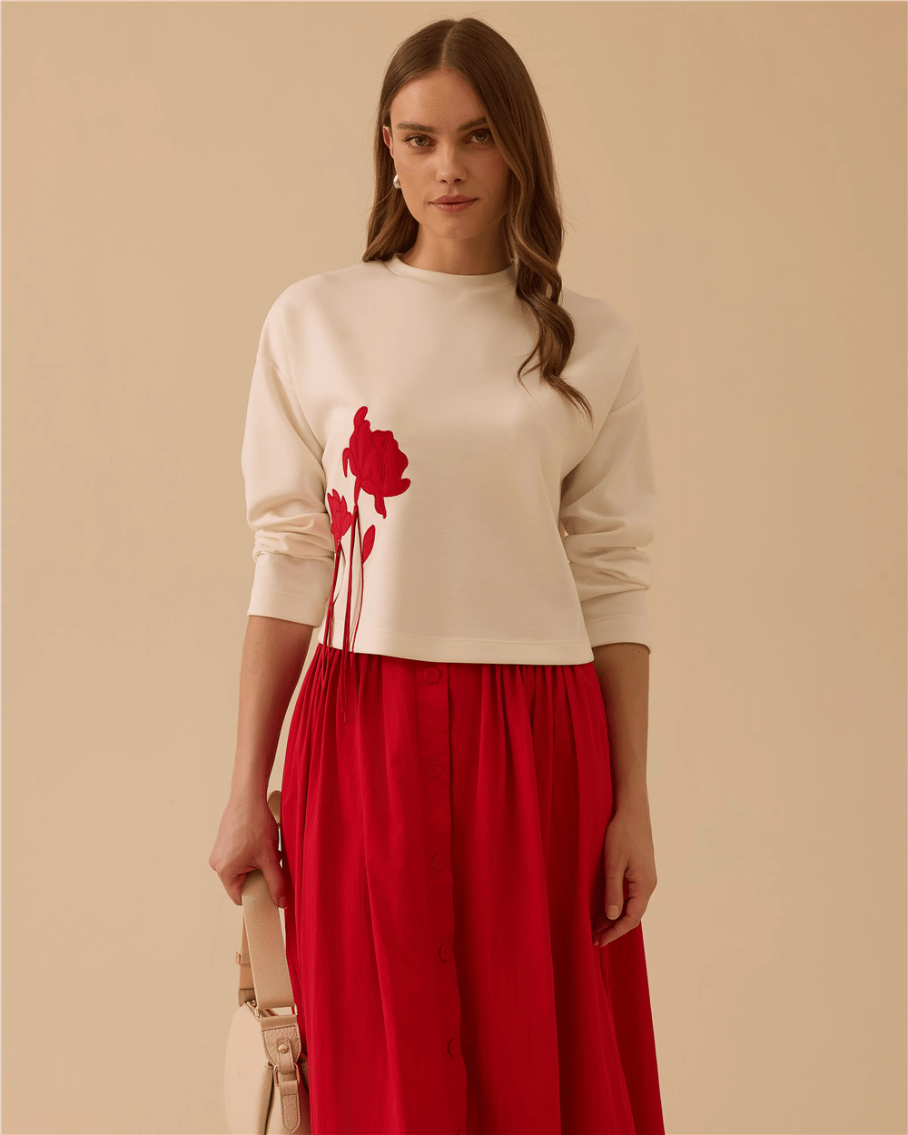 Seçil 10002612311002 Kadın Desenli Sweatshirt