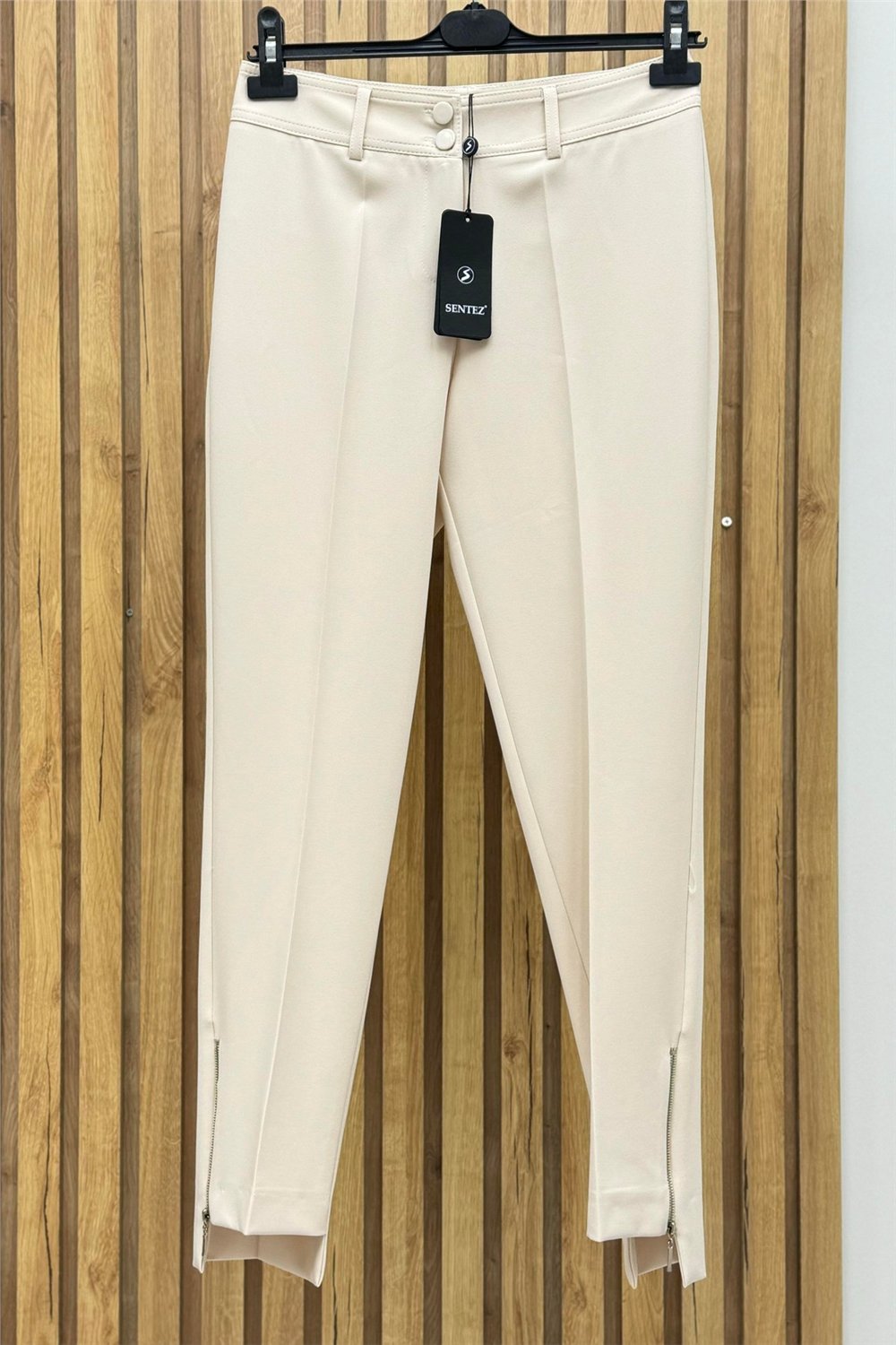 Sentez SZ-5535 Kadın Paçası fermuarlı Klasik Pantolon