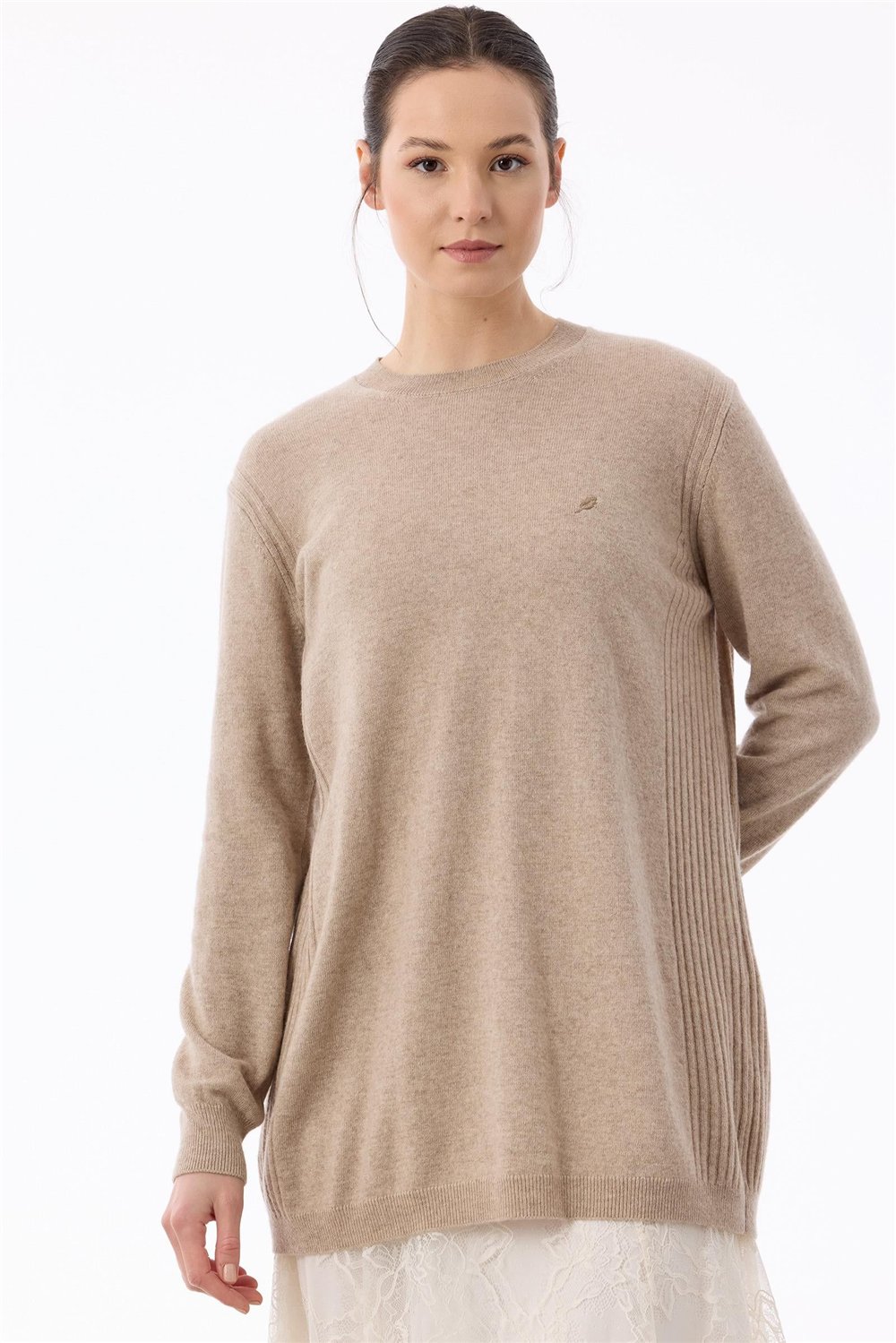 TIĞ TRİKO TNK218671 Kadın Basic Cashmere Triko Tunik