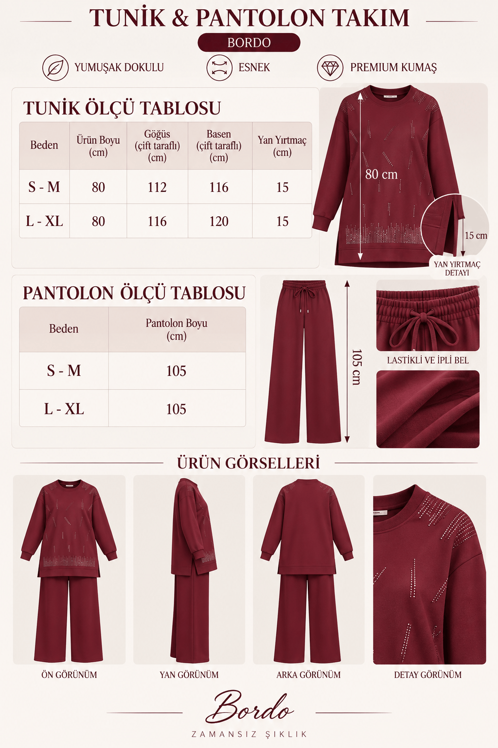 TAŞ İŞLEMELİ YUMUŞAK DOKULU ESNEK PREMİUM TAKIM17713