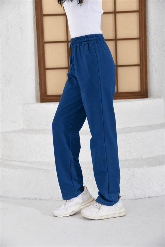 İKİ İPLİK BELİ LASTİKLİ OVERSİZE DÜZ PAÇA EŞOFMAN ALTI232
