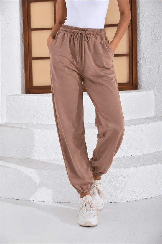 İKİ İPLİK BELİ LASTİKLİ OVERSİZE LASTİKLİ PAÇA EŞOFMAN ALTI231