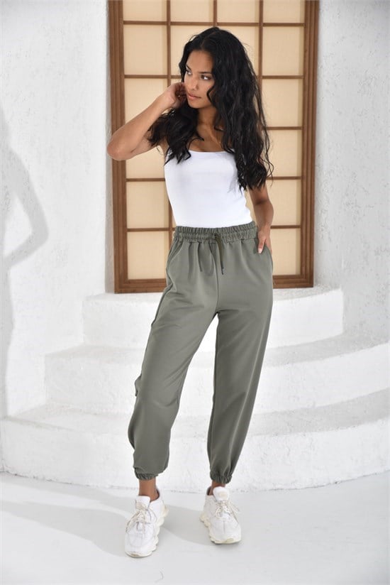 İKİ İPLİK BELİ LASTİKLİ OVERSİZE LASTİKLİ PAÇA EŞOFMAN ALTI231