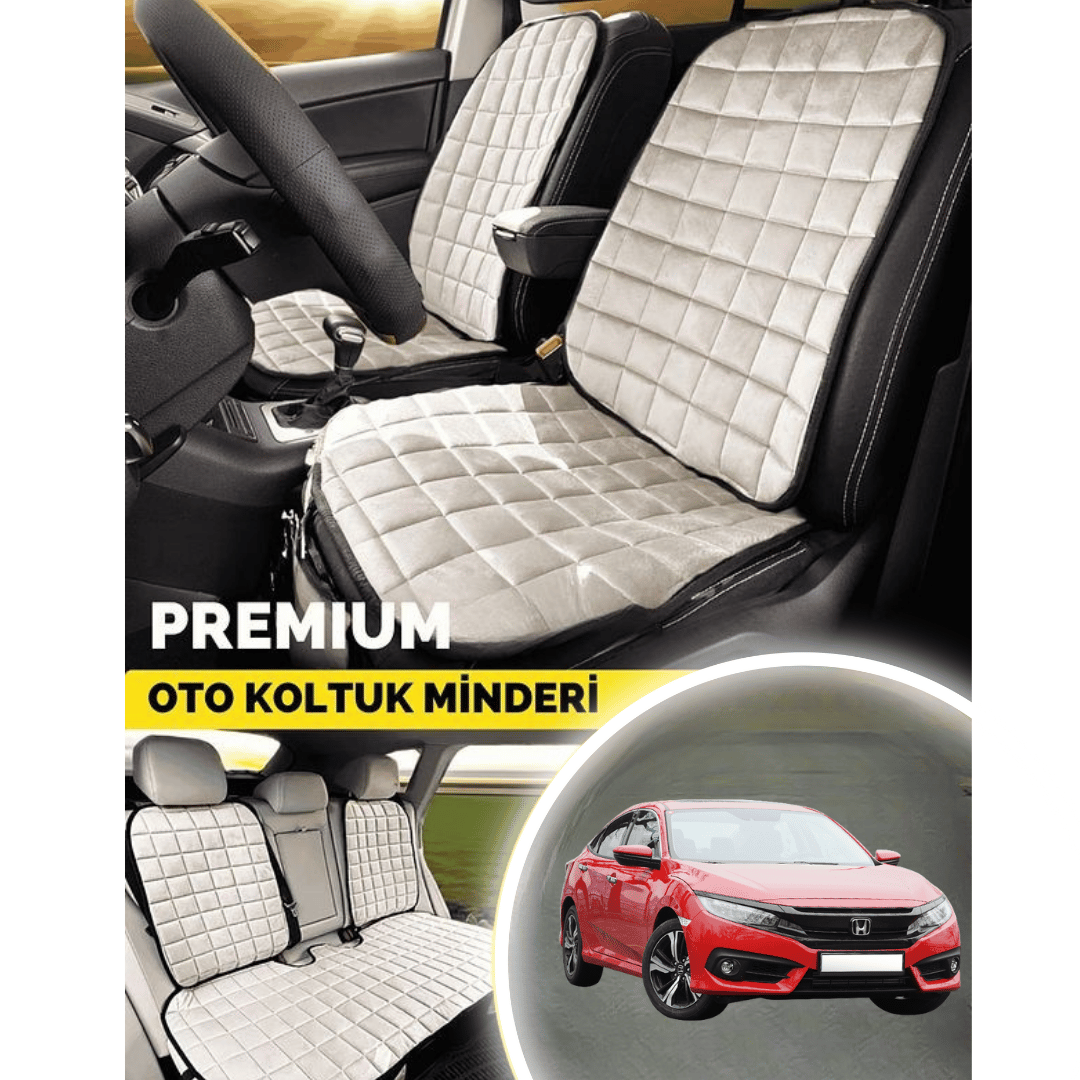 Honda FC5 Koltuk Minder Ortopedik Cepli Araç ve Kılıf Seti–Tam Uyumlu,Bej Renk,Konforlu Tasarım