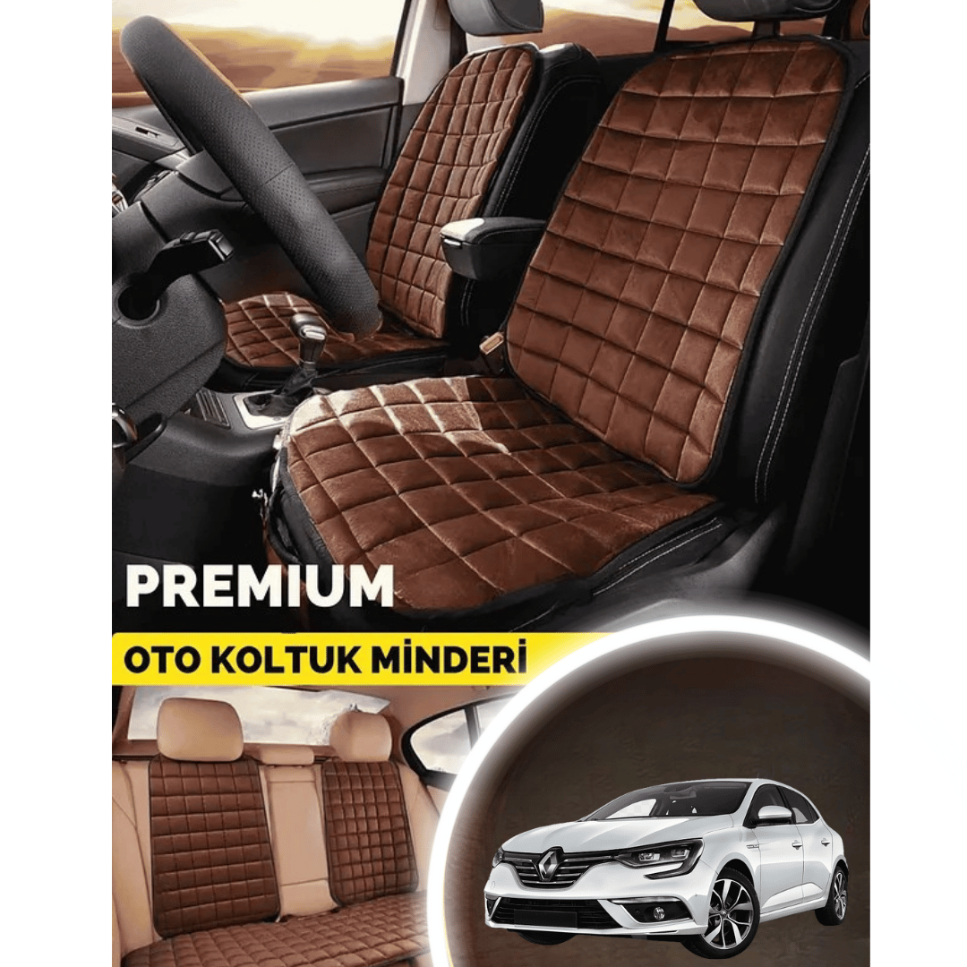 Renault Megane 4 Koltuk Minderi Ortopedik Cepli Araç  ve Kılıf Seti – Tam Uyumlu, Taba Renk, Konforlu Tasarım