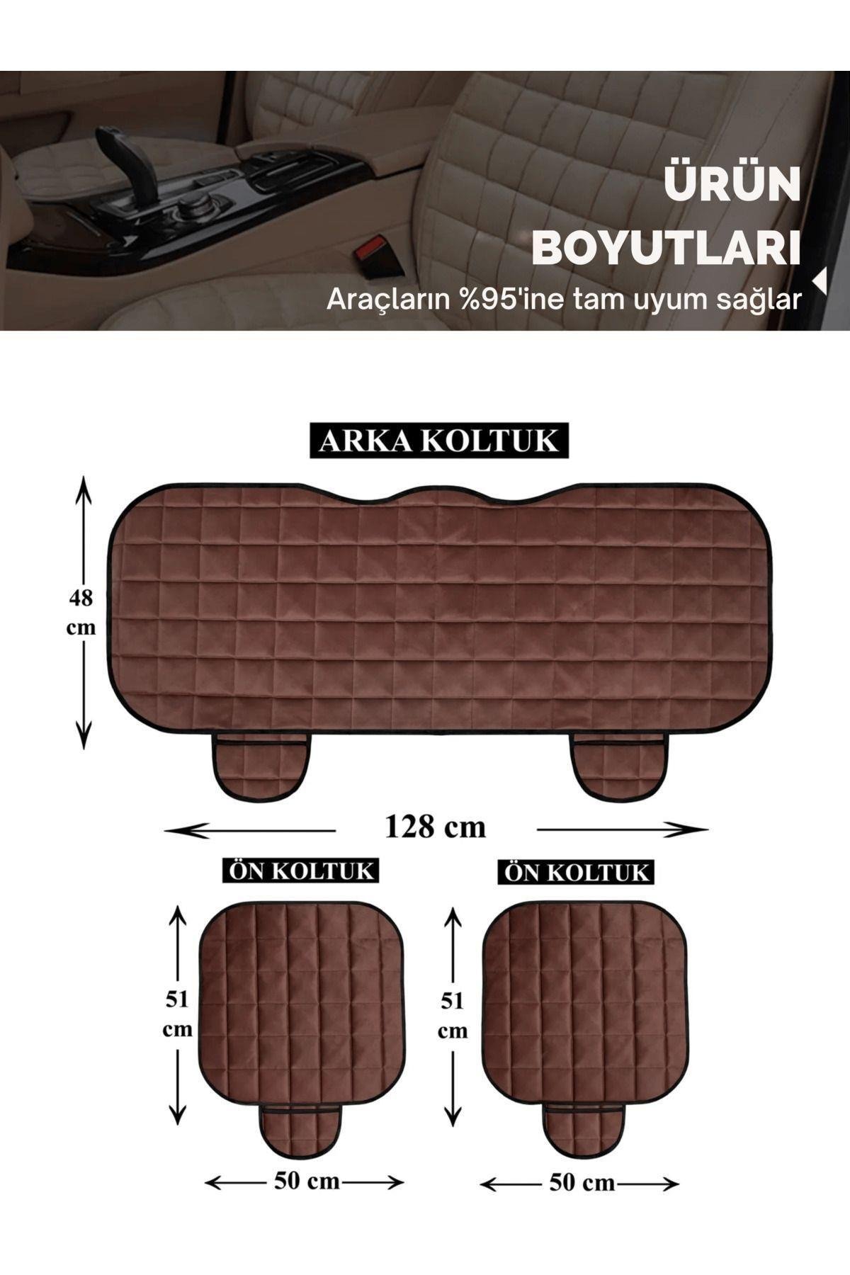 Tiguan Koltuk Minder Ortopedik Cepli Araç ve Kılıf Seti–Tam Uyumlu,Taba Renk,Konforlu Tasarım