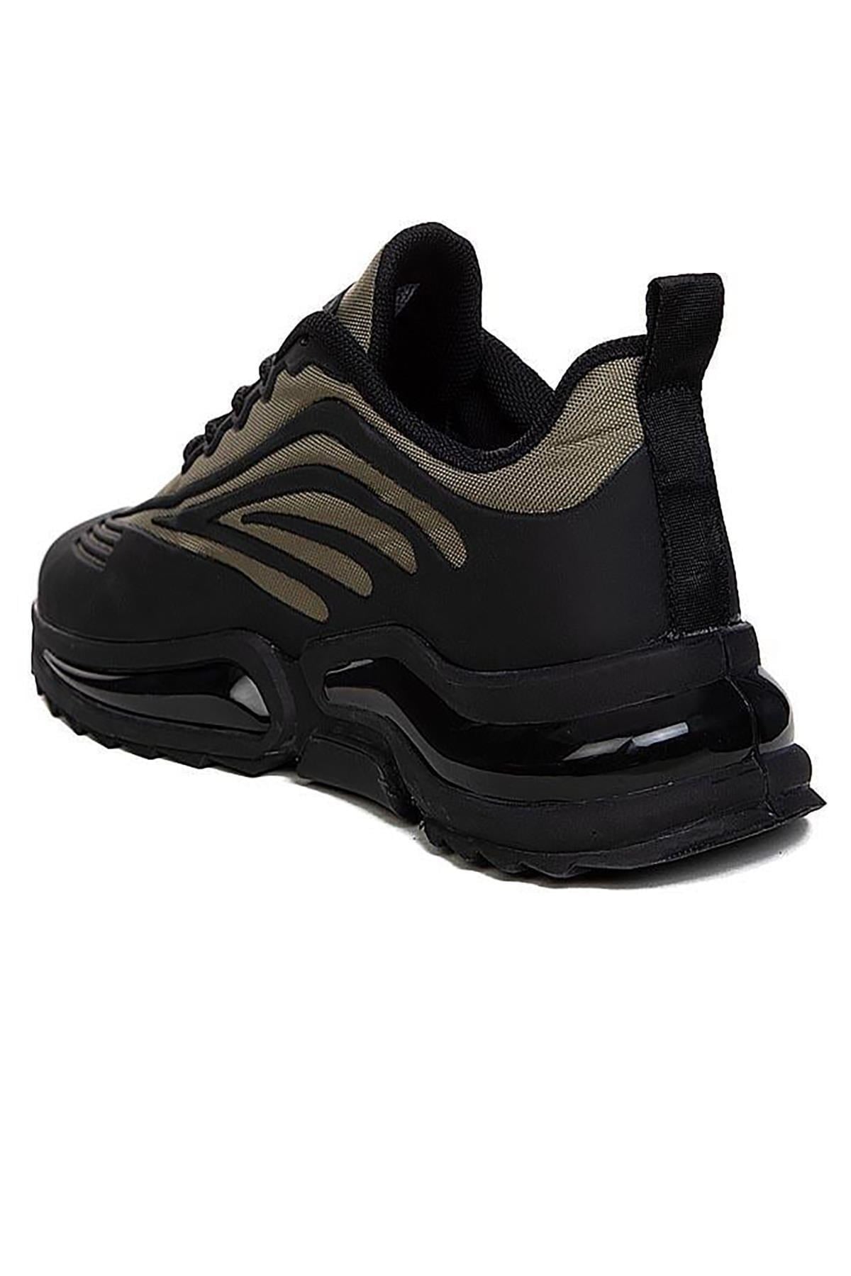 Celira Glc Siyah Yeşil Erkek Günlük Sneaker Spor Ayakkabı