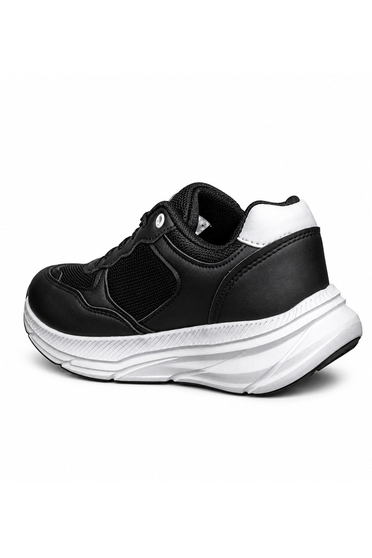 Celira Tmp Siyah Beyaz File Cilt Kadın Sneakers Spor Aykkabı