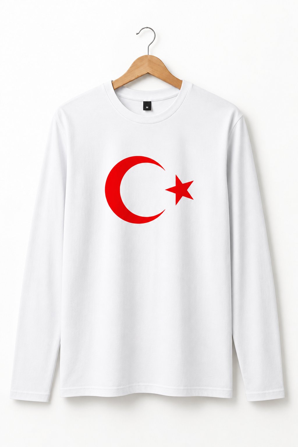 Ay Yıldız Bayrak Baskı Detaylı  Uzun Kollu sweatshirt 
