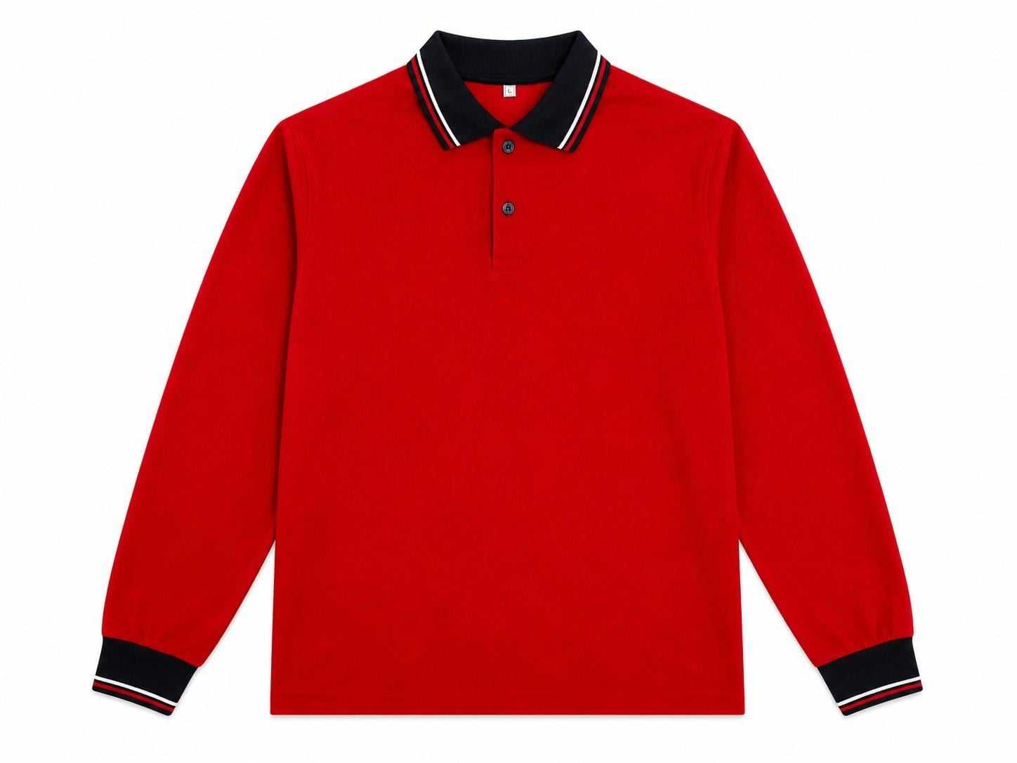 Çocuk Pamuklu Yumuşak Dokulu Polo Yaka Kırmızı Sweatshirt