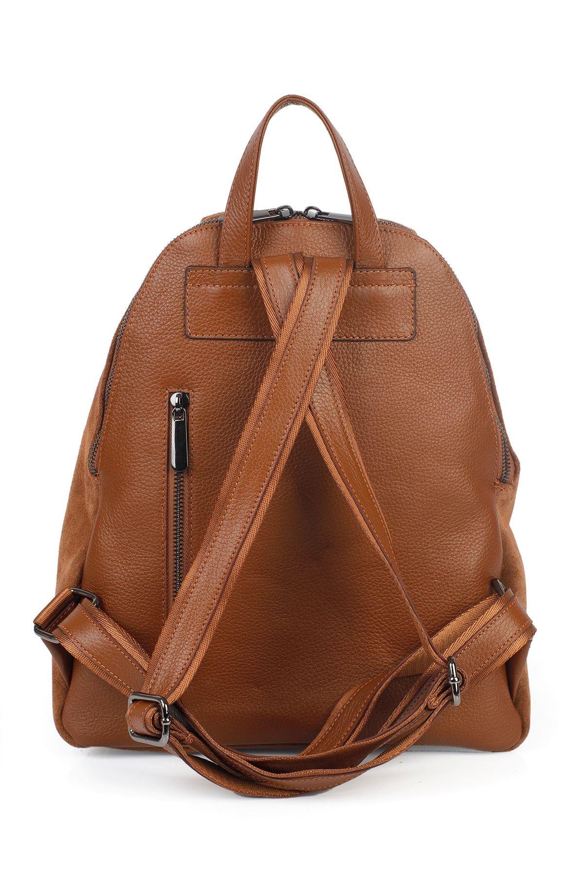 Hakiki Deri Süet Kadın Sırt Çantası YC042043HSD