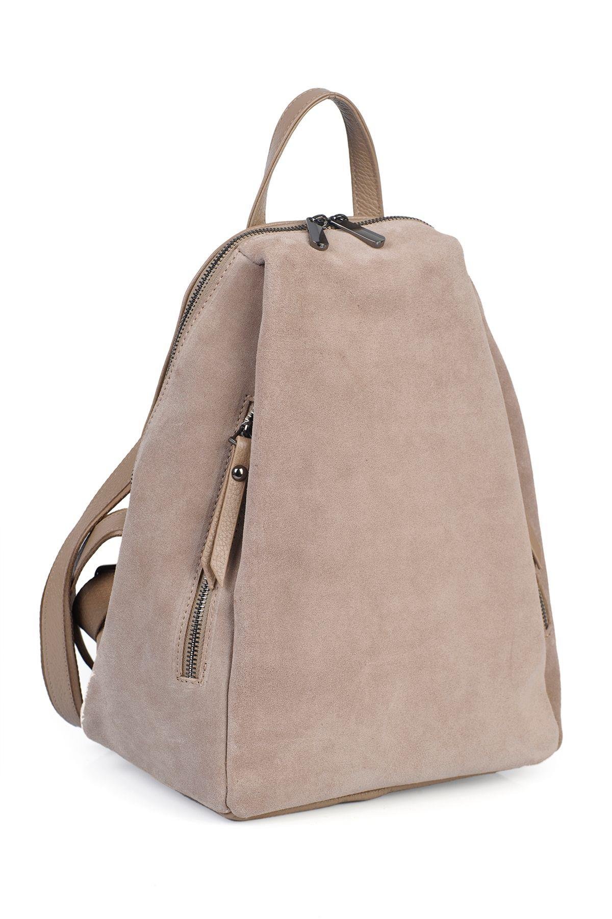 Hakiki Deri Süet Kadın Sırt Çantası YC042043HSD