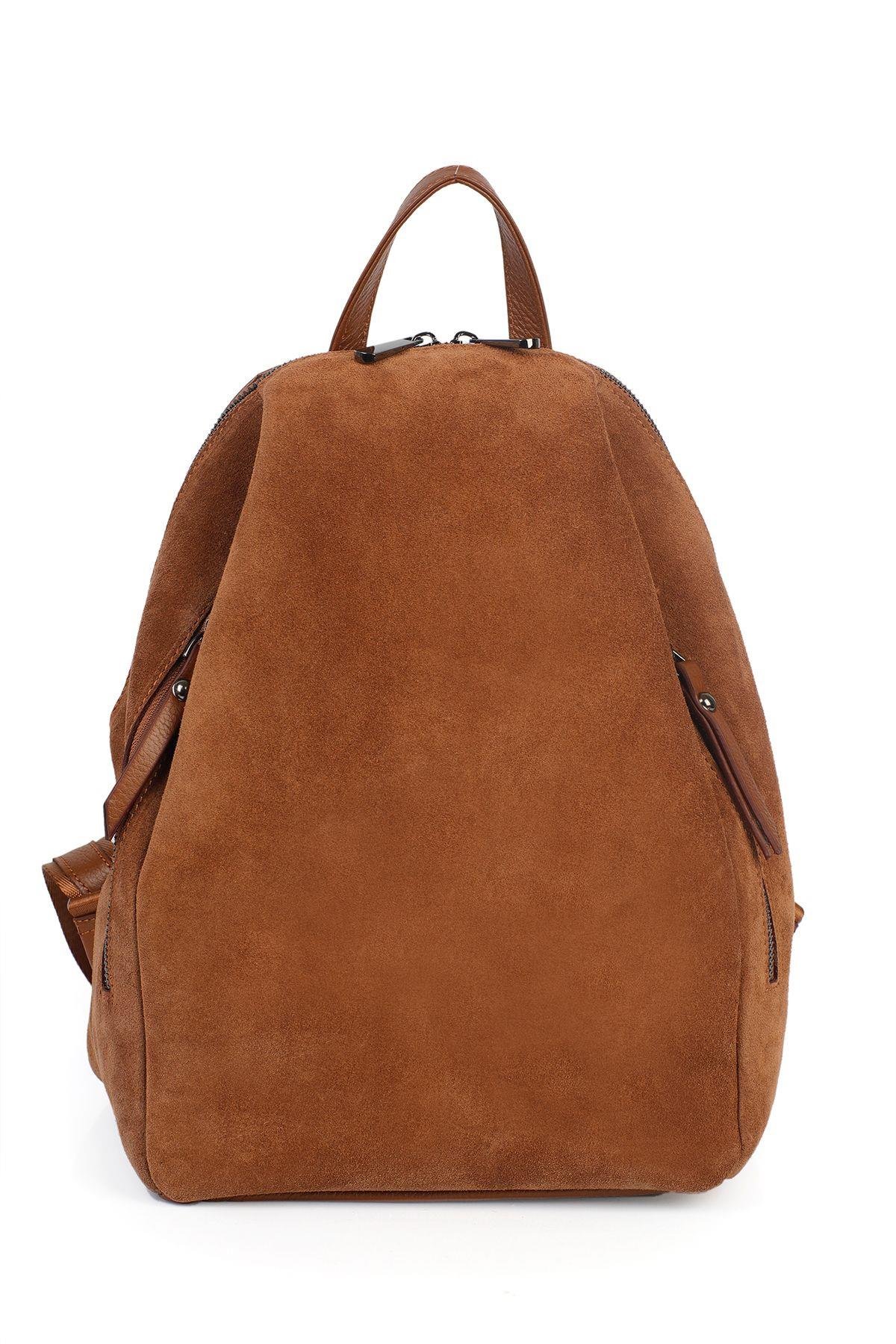 Hakiki Deri Süet Kadın Sırt Çantası YC042043HSD