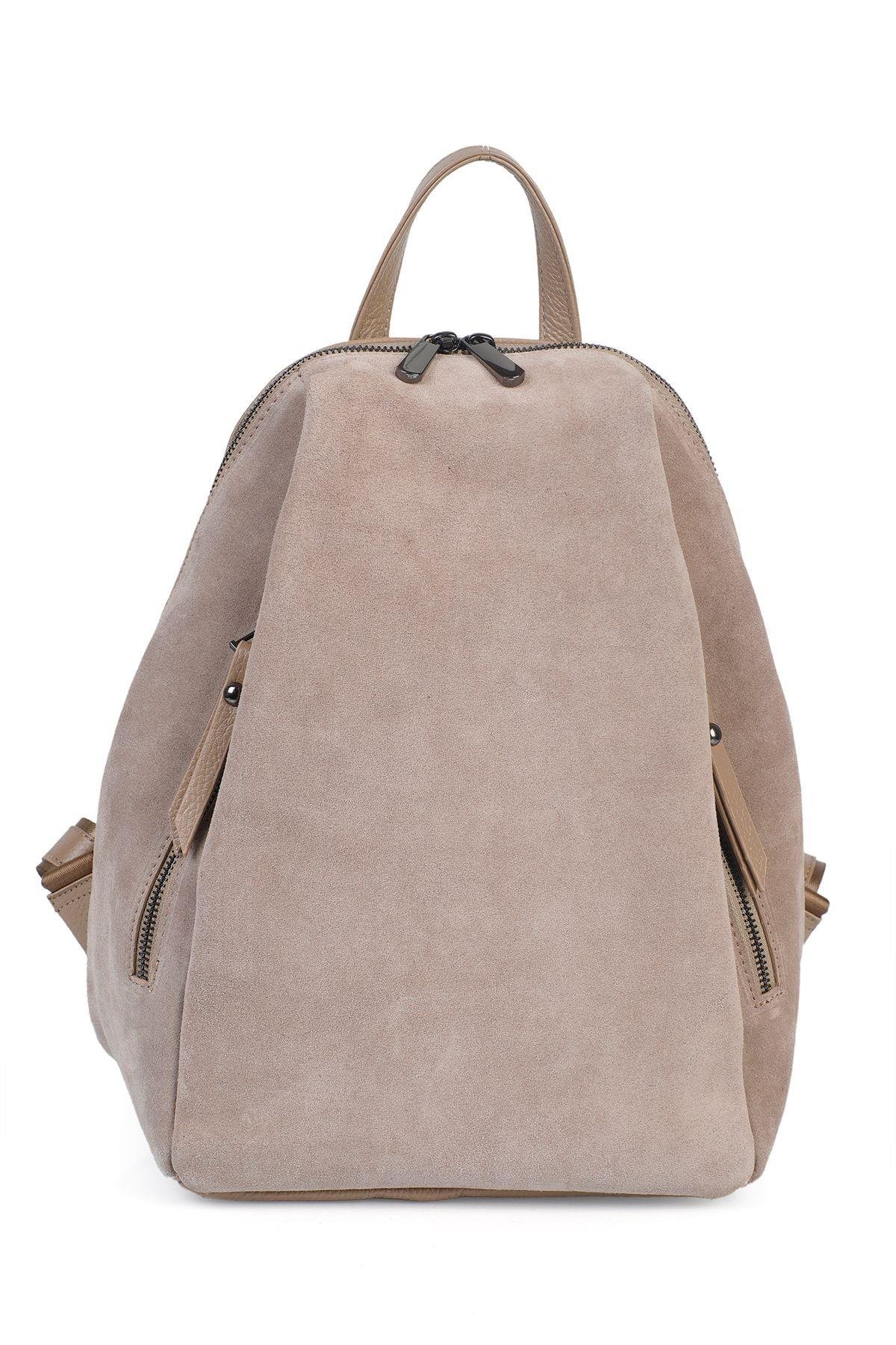 Hakiki Deri Süet Kadın Sırt Çantası YC042043HSD