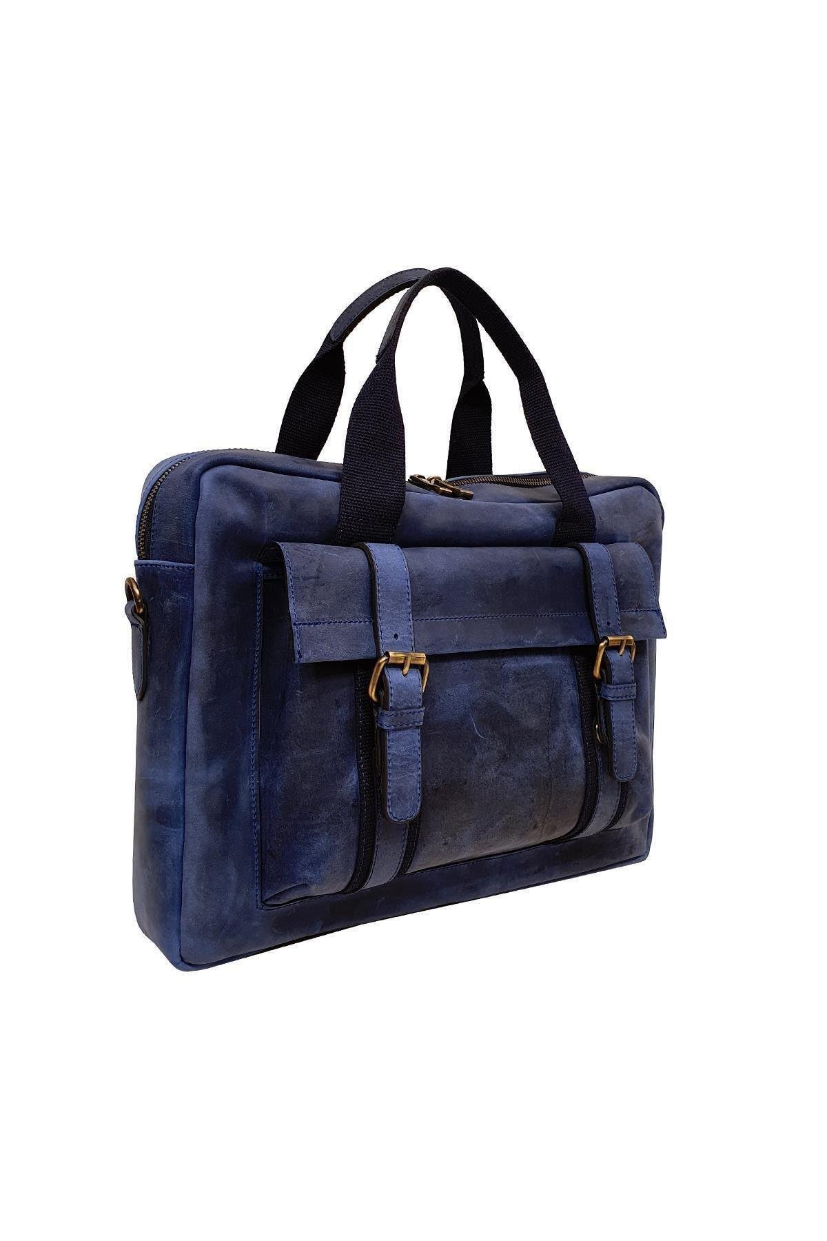 Hakiki Deri Unisex Omuz Askılı Fıstık Yeşili Laptop & Evrak Çantası Gn071963dcr