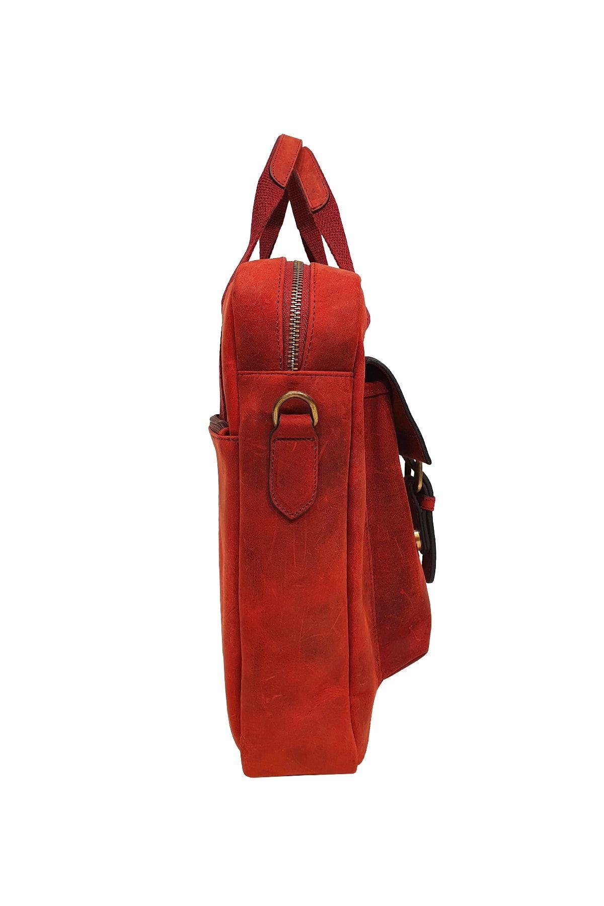 Hakiki Deri Unisex Omuz Askılı Fıstık Yeşili Laptop & Evrak Çantası Gn071963dcr
