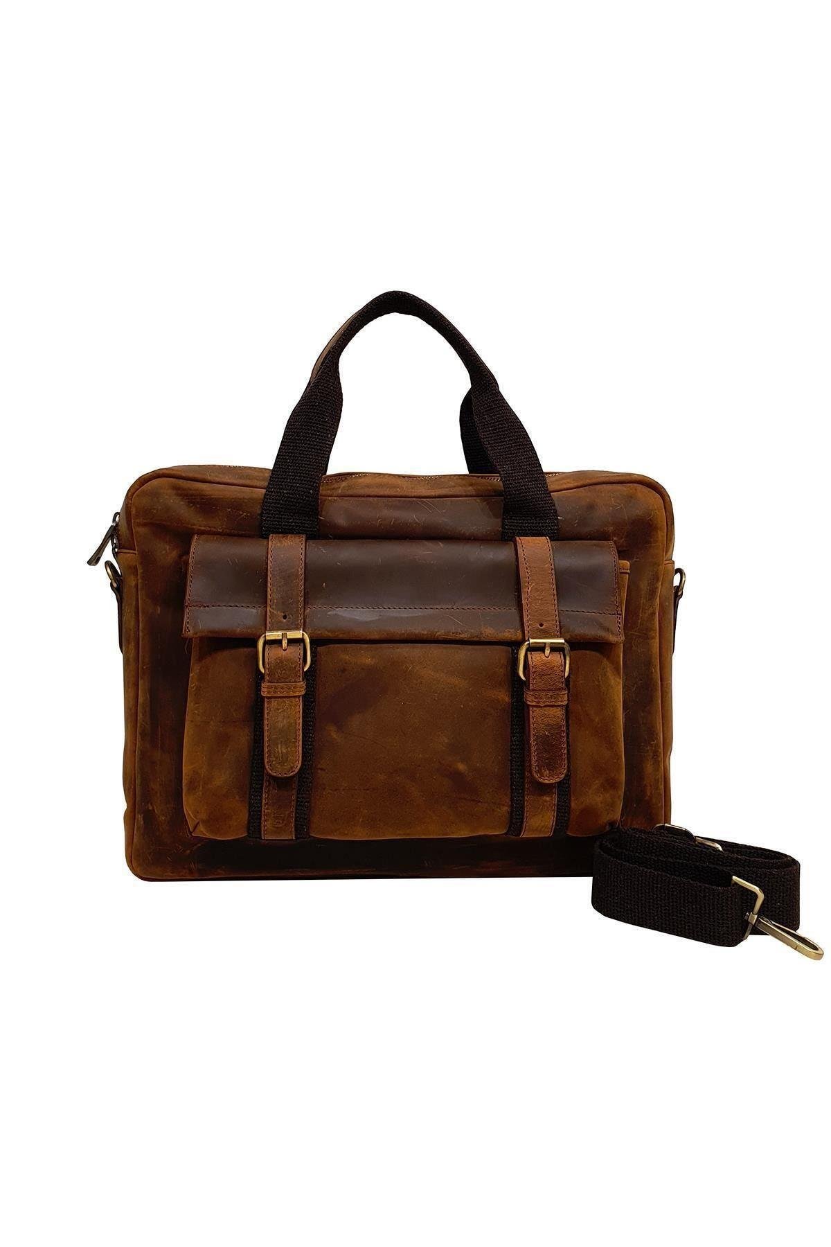 Hakiki Deri Unisex Omuz Askılı Fıstık Yeşili Laptop & Evrak Çantası Gn071963dcr