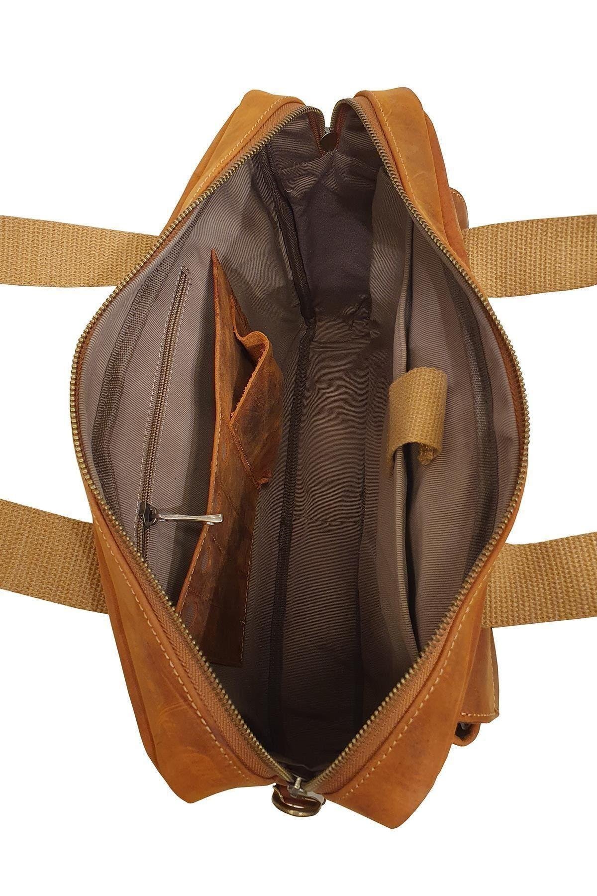 Hakiki Deri Unisex Omuz Askılı Fıstık Yeşili Laptop & Evrak Çantası Gn071963dcr