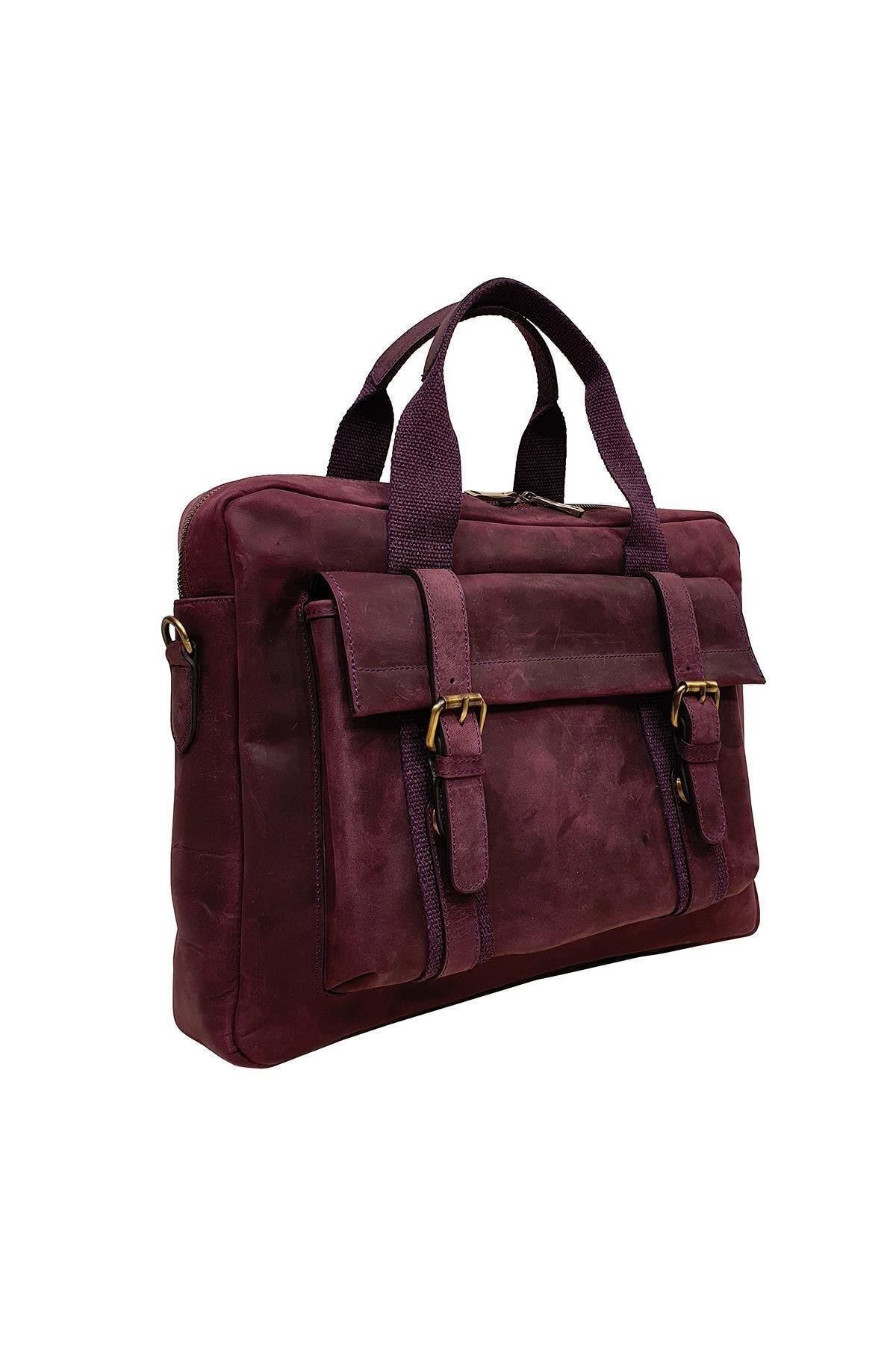 Hakiki Deri Unisex Omuz Askılı Fıstık Yeşili Laptop & Evrak Çantası Gn071963dcr