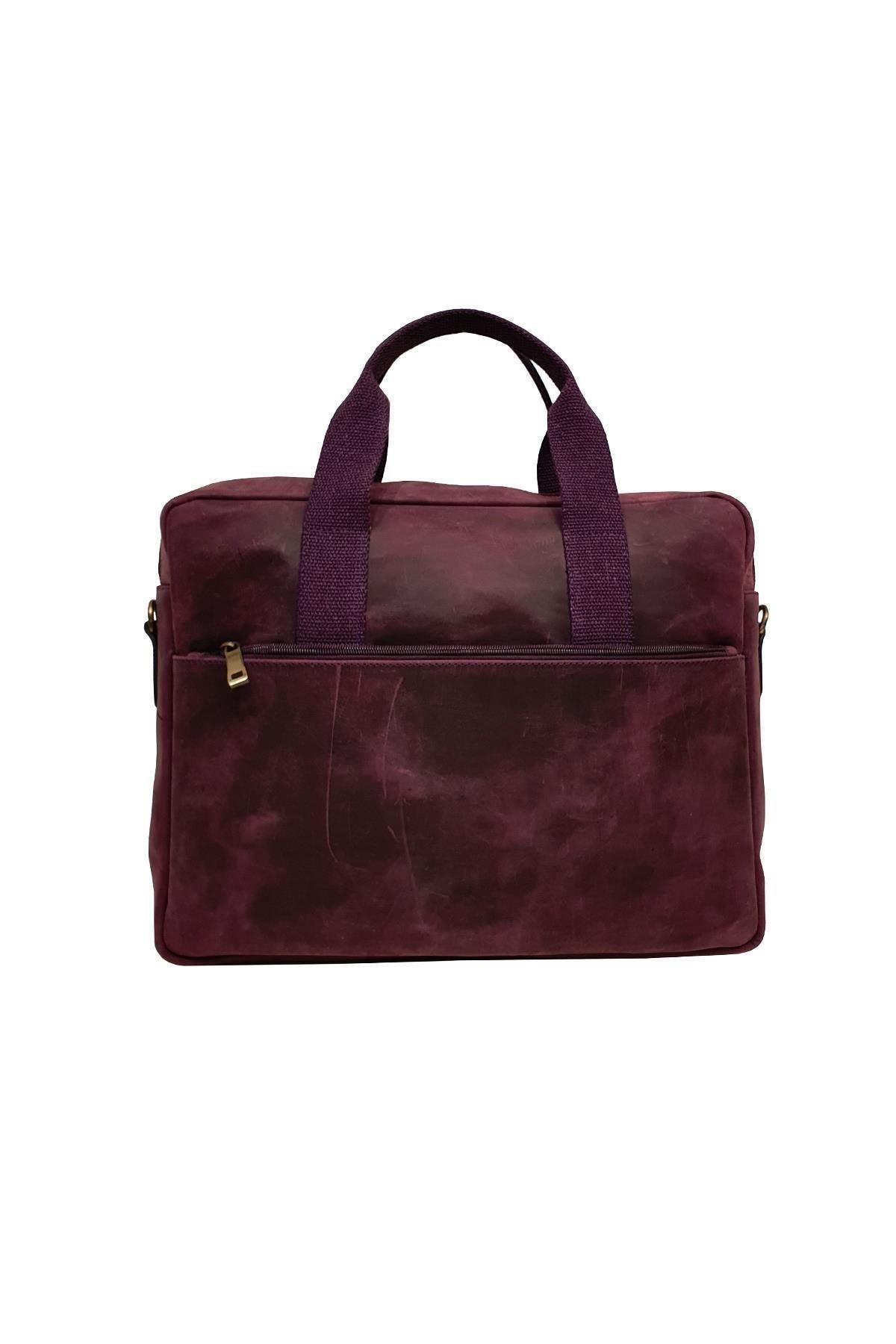 Hakiki Deri Unisex Omuz Askılı Fıstık Yeşili Laptop & Evrak Çantası Gn071963dcr