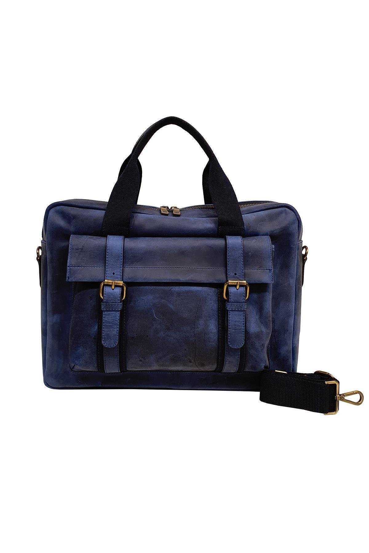 Hakiki Deri Unisex Omuz Askılı Fıstık Yeşili Laptop & Evrak Çantası Gn071963dcr