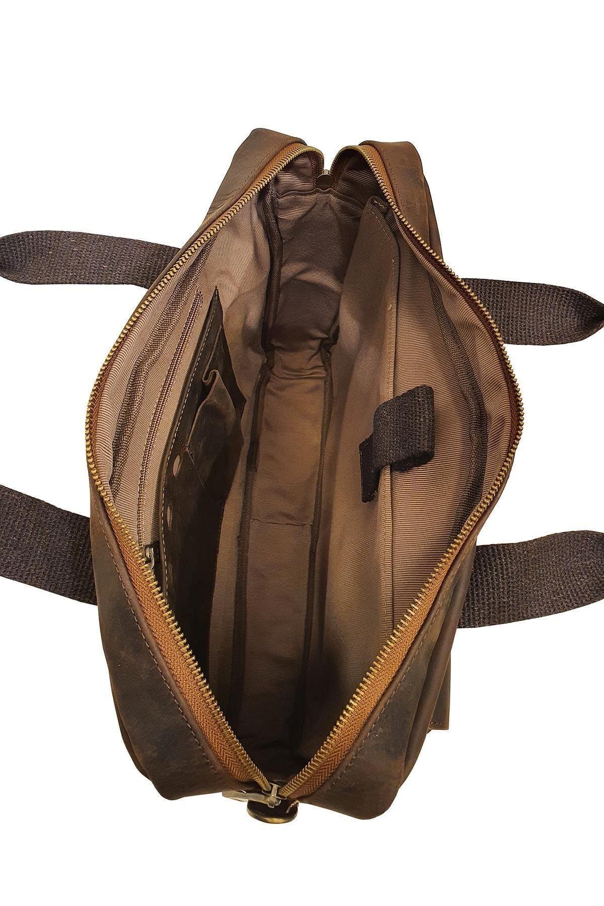 Hakiki Deri Unisex Omuz Askılı Fıstık Yeşili Laptop & Evrak Çantası Gn071963dcr