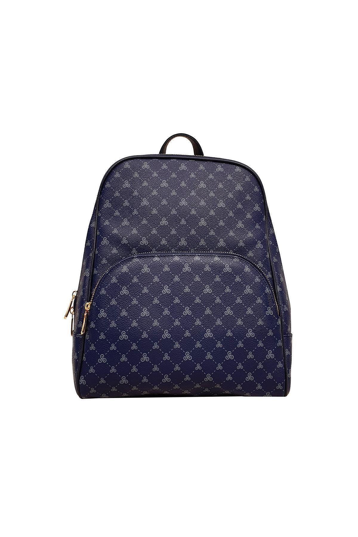 Monogramlı Kadın Sırt Çantası Kahverengi Yc041581slg