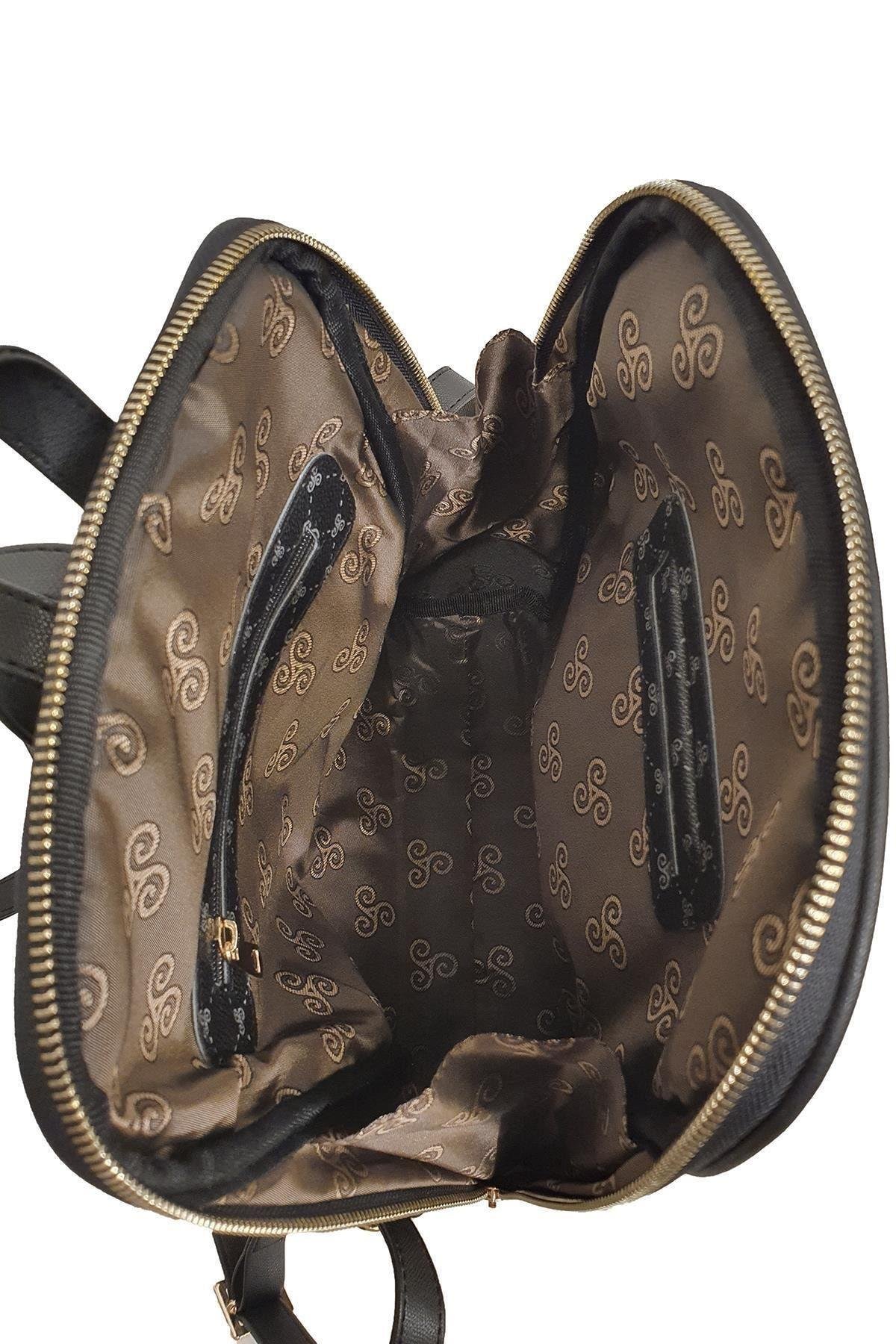 Monogramlı Kadın Sırt Çantası Kahverengi Yc041581slg